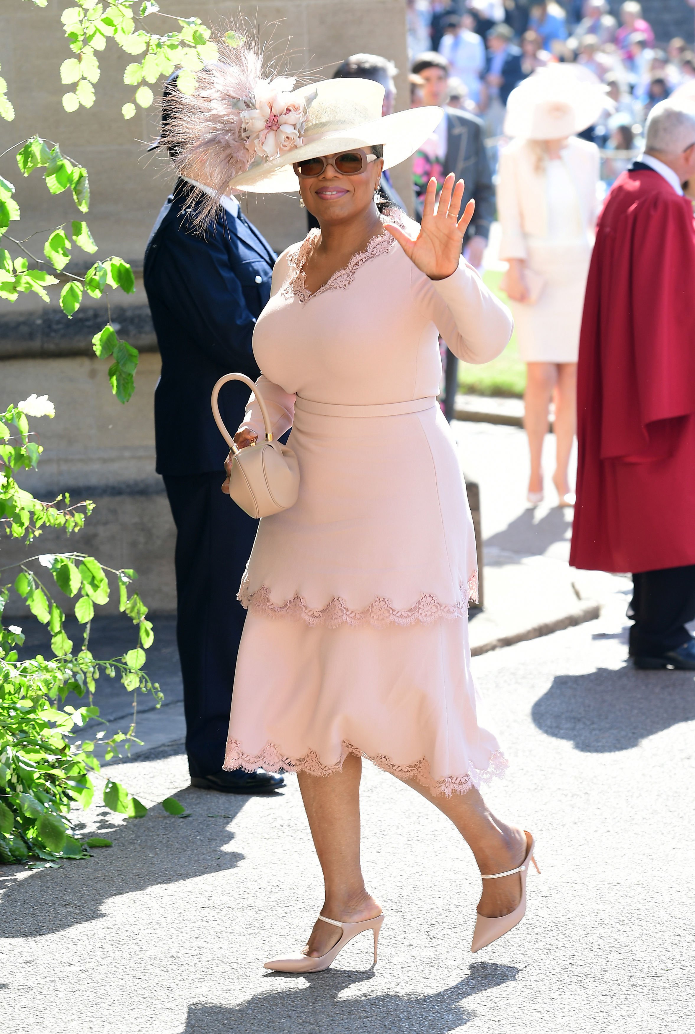 Oprah Winfrey was one of several high profile guests who attended the royal wedding at St Georges Cathedral in Windsor, May, 2018. | Photo: Getty Images.