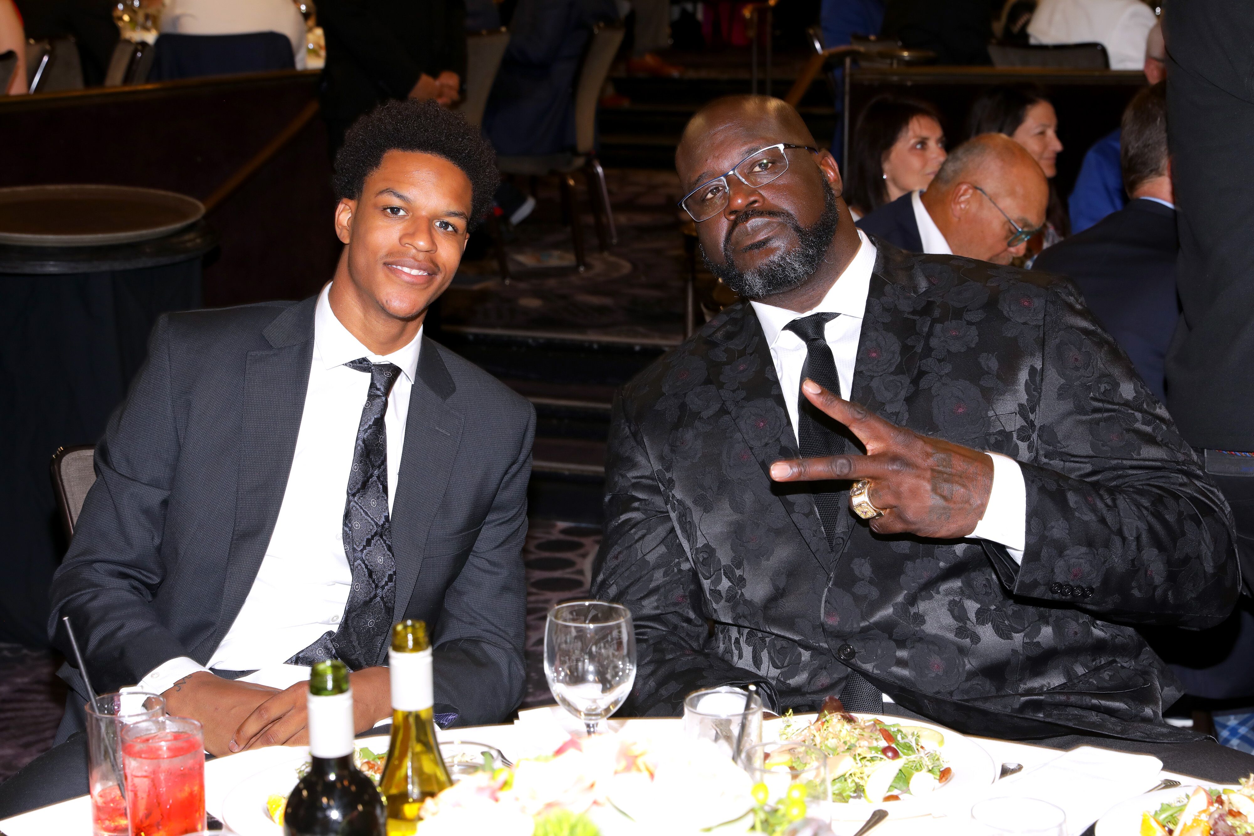Shaquille O'Neal and son Shareef at the 19th annual Harold and Carole Pump Foundation Gala in 2019/ Source: Getty Images