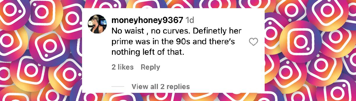 A netizen's comment about Cindy Crawford's appearance at the beach, posted on December 10, 2024 | Source: Instagram.com/whoopsee.it