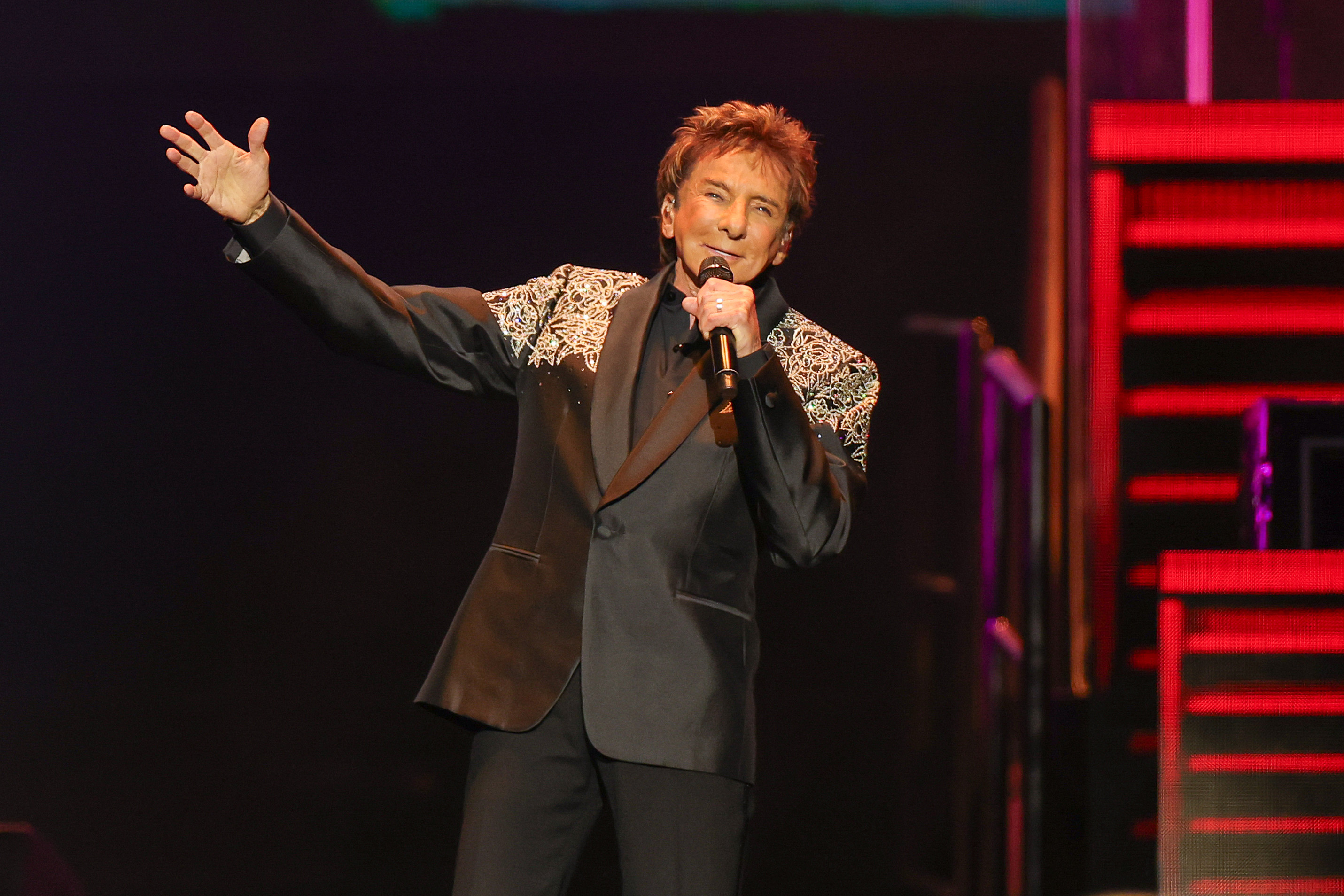 Singer Barry Manilow performs onstage during the "Manilow: The Last Seattle Concert" at Climate Pledge Arena on 12 July 2025 in Seattle, Washington. | Source: Getty Images