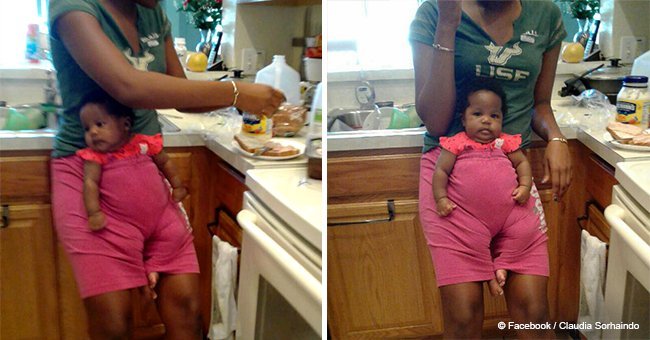 Mom shares hilarious photo of where babysitter put baby while she made a sandwich