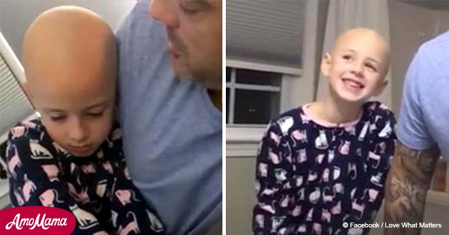 Young girl with alopecia tells parents she doesn't love herself but dad decides to support her
