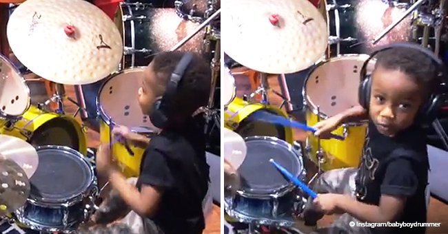 4-year-old 'baby boy' drummer draws attention with his drums skills in viral videos