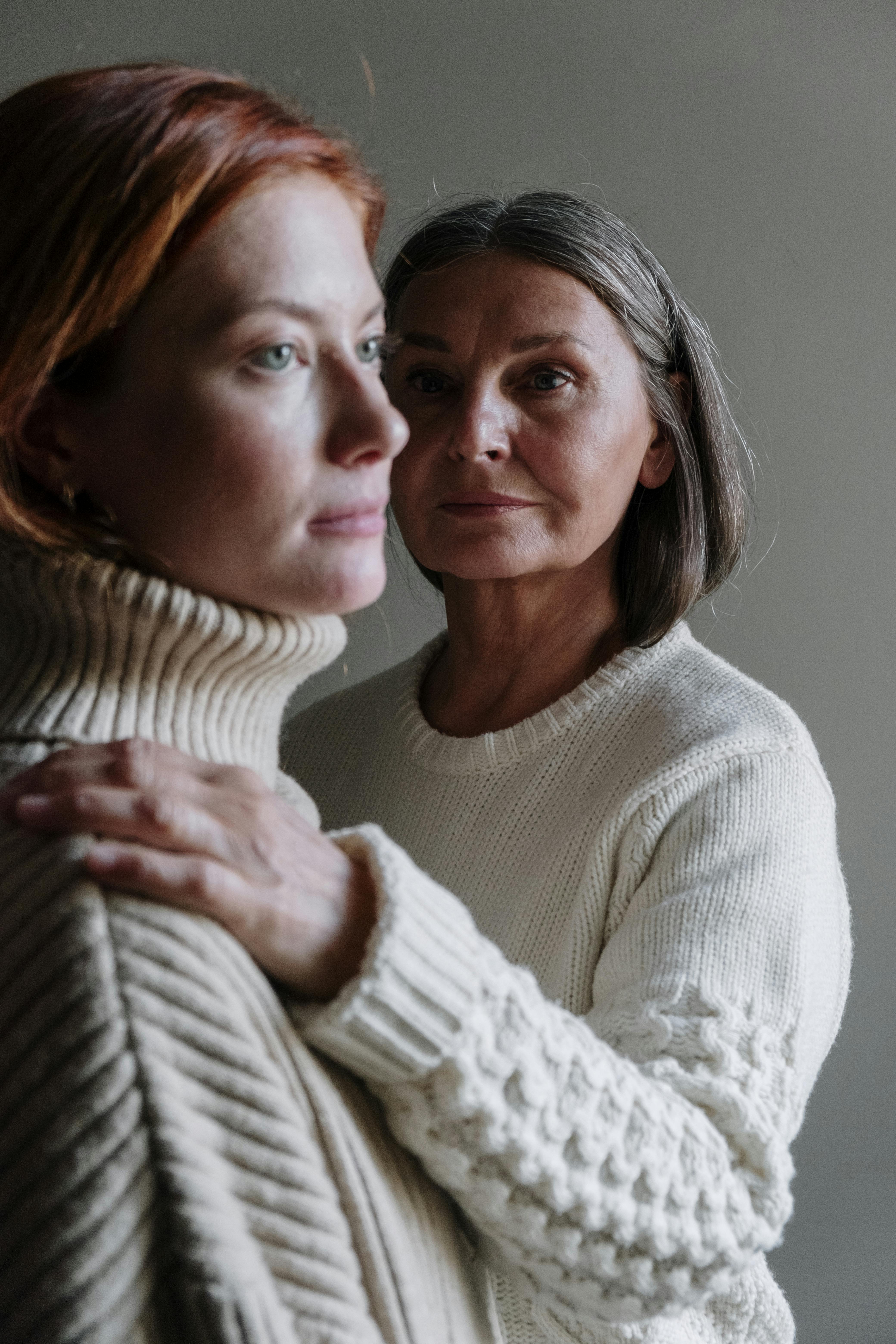 Two women in knitted sweaters | Source: Pexels