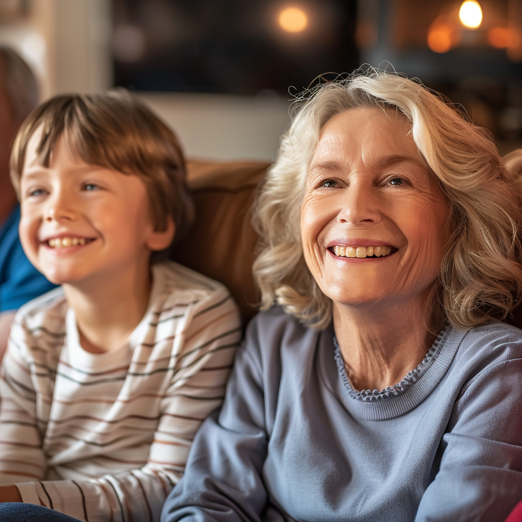 A happy grandmother and her grandson | Source: Midjourney