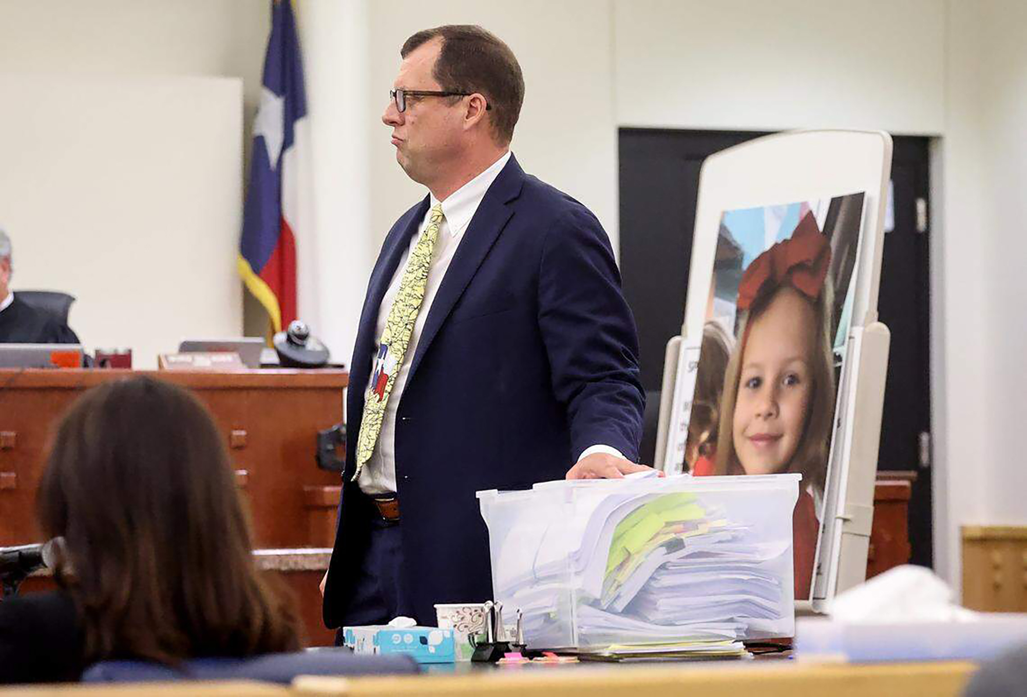 Wise County District Attorney James Stainton speaks during the punishment phase of Tanner Horner's trial in Fort Worth, Texas on May 5, 2026 | Source: Getty Images