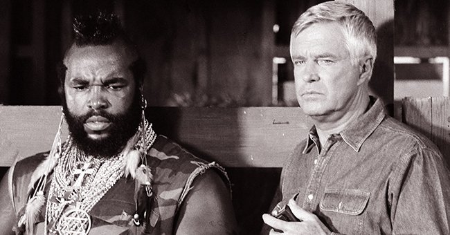 Mr. T and George Peppard on the set of the 1983 TV series "The A-Team." | Photo: Getty Images