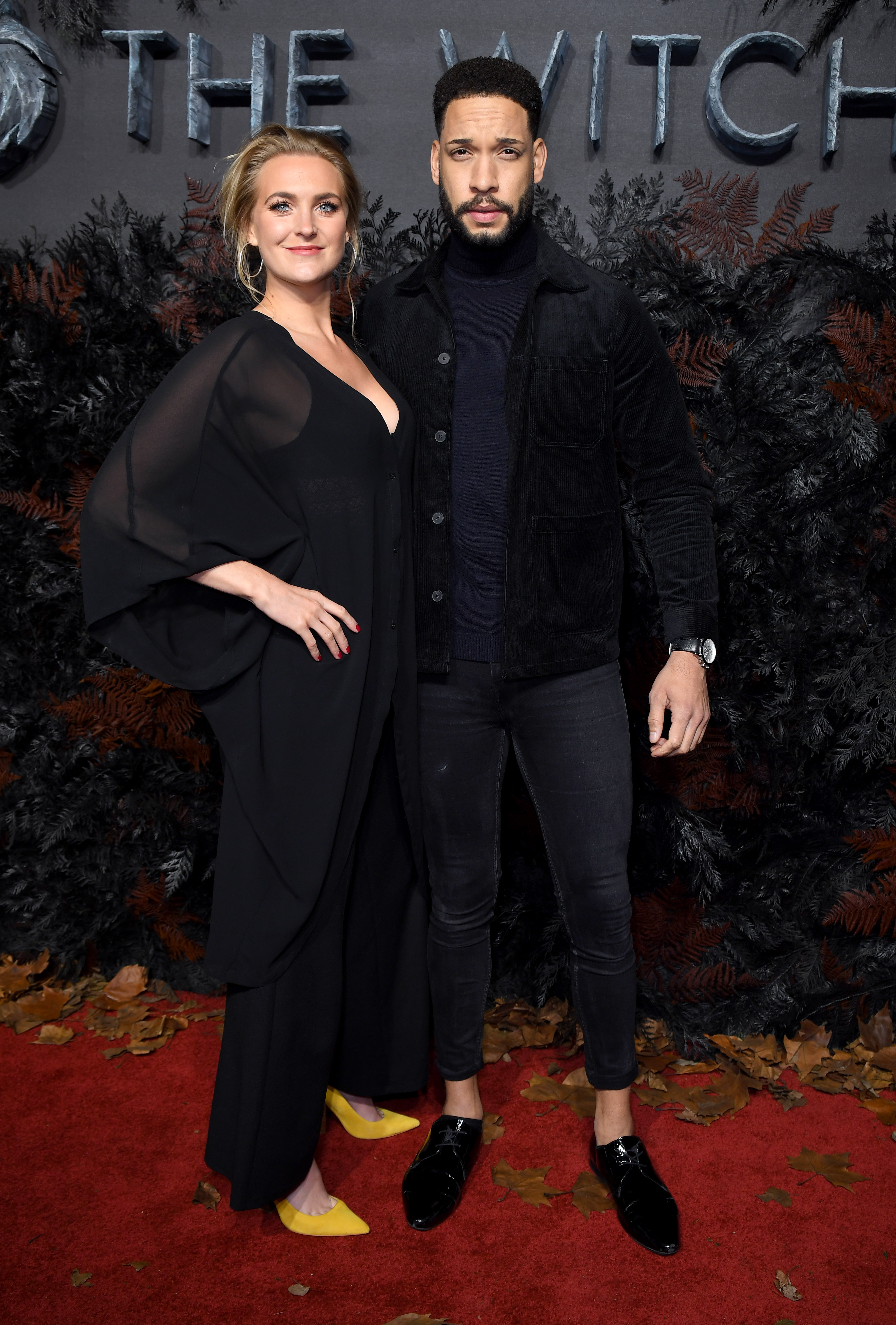 Natalie Herron and Royce Pierreson pose at "The Witcher" World Premiere at The Vue on December 16, 2019, in London, England | Source: Getty Images