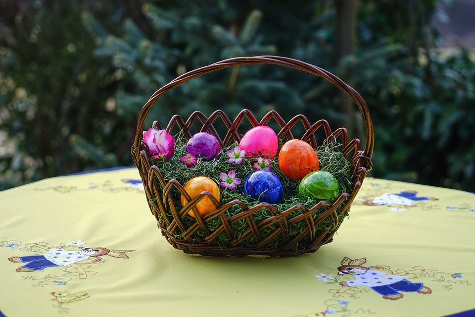 Canasta de huevos de Pascua. | Imagen: Pixabay Canasta de huevos de Pascua. | Imagen: Pixabay