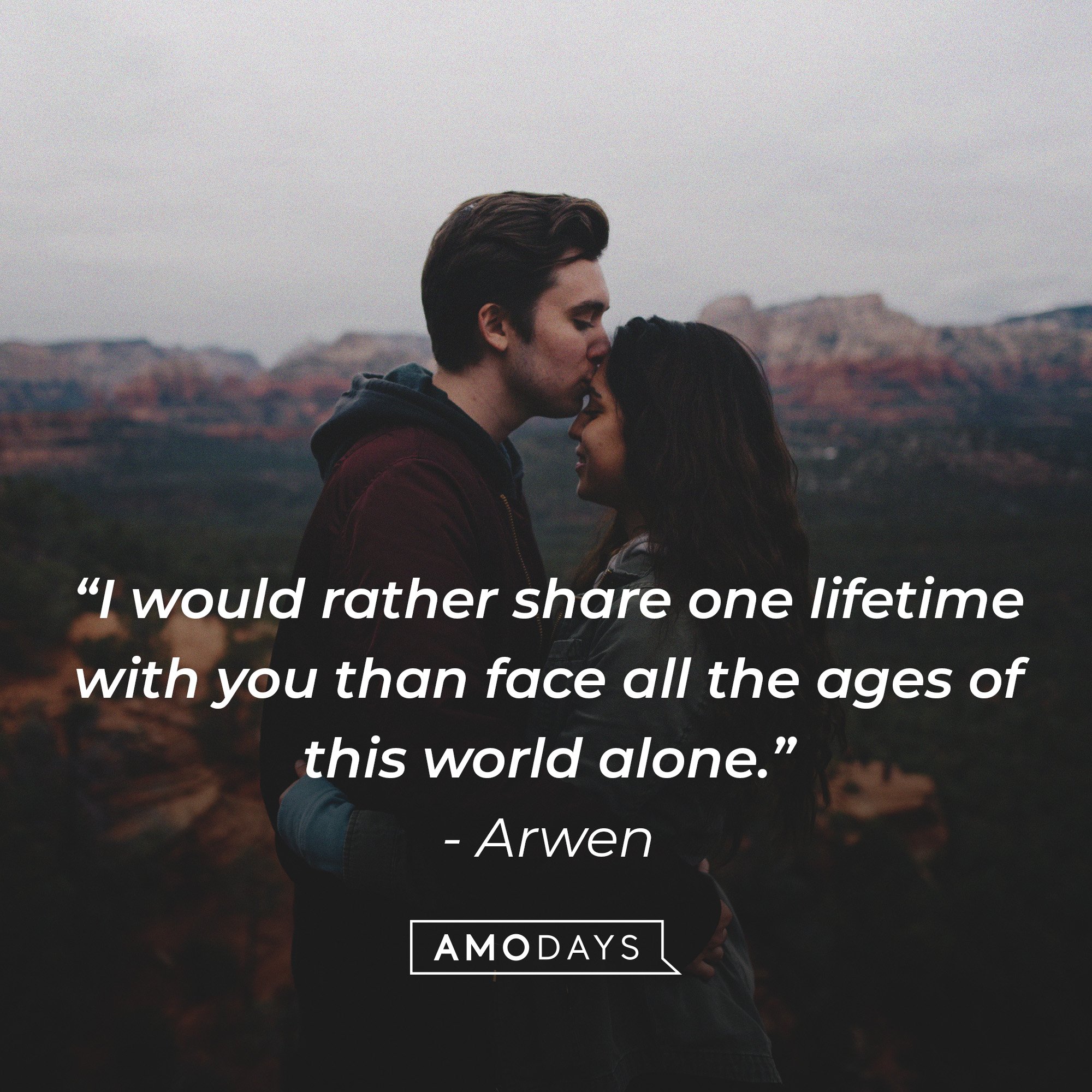 Arwen's quote: “I would rather share one lifetime with you than face all the ages of this world alone.” | Image: AmmoDays