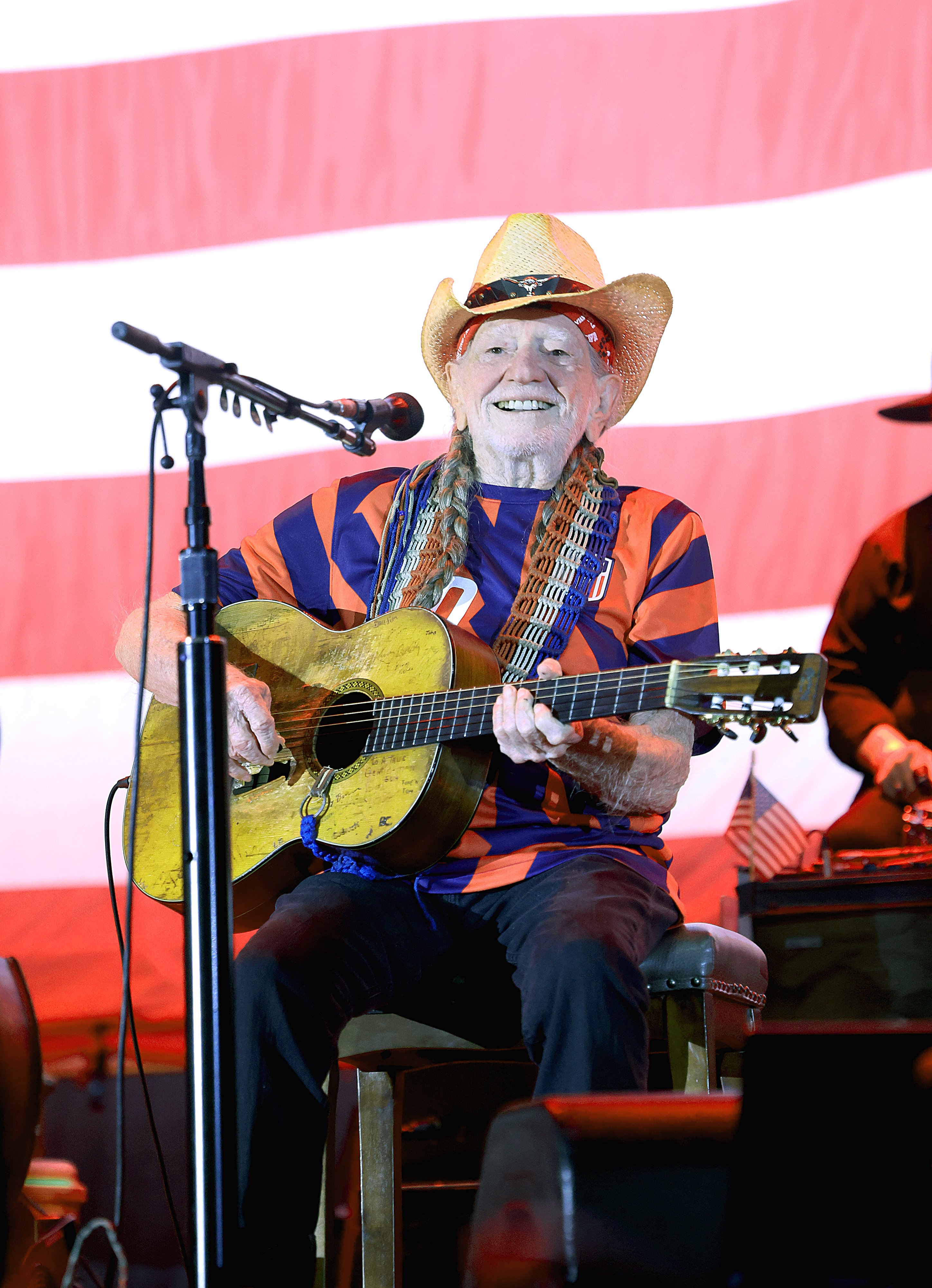 Willie Nelson in concert during his 4th of July Picnic at Q2 Stadium on July 4, 2022, in Austin, Texas | Source: Getty Images