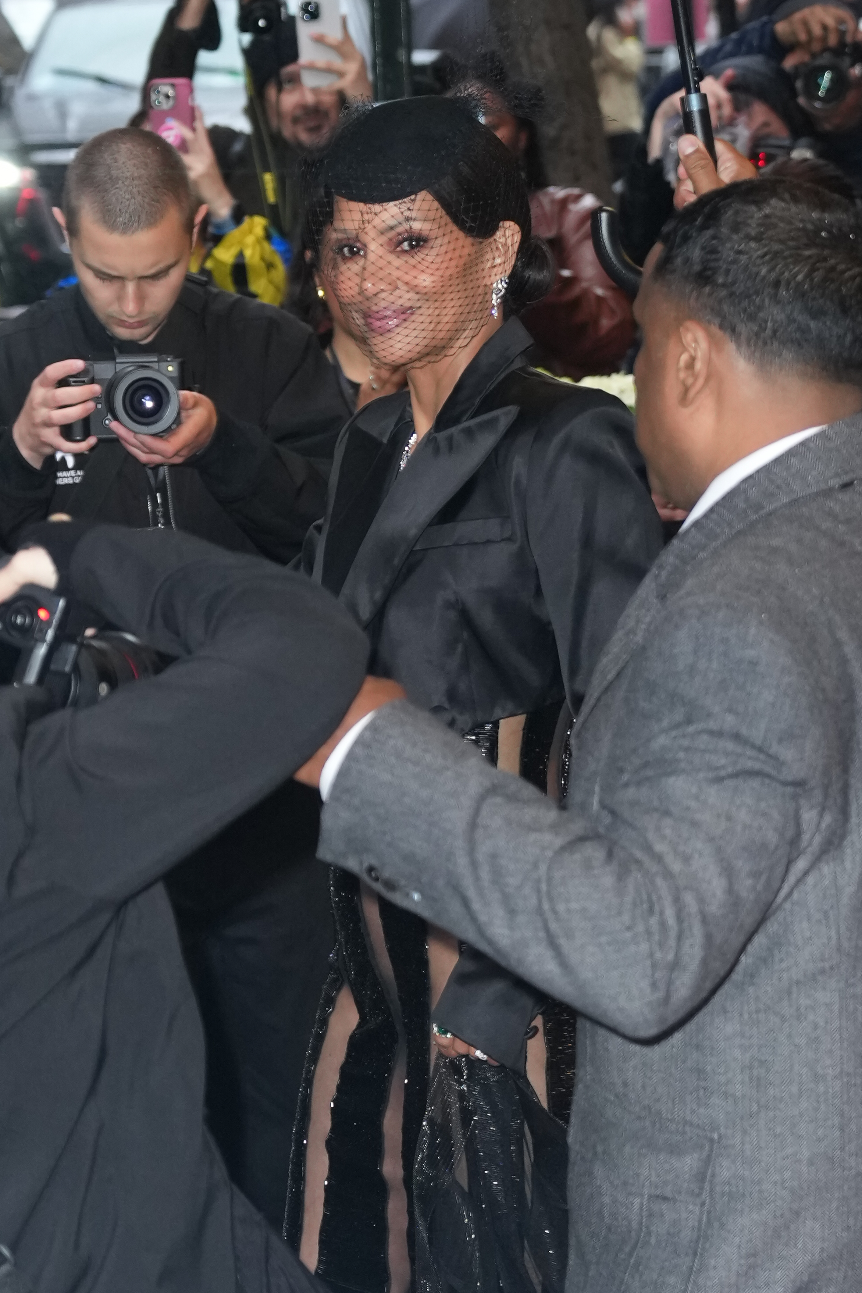 Halle Berry leaves The Carlyle Hotel before the Met Gala: "Superfine: Tailoring Black Style" at the Metropolitan Museum of Art on May 5, 2025, in New York City | Source: Getty Images