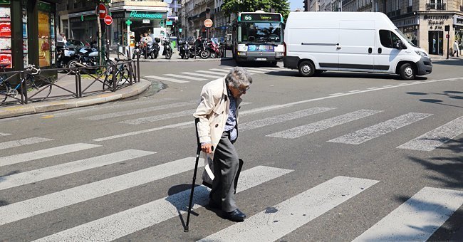 Photo of a senior woman crossing the road | Source: Shutterstock.com