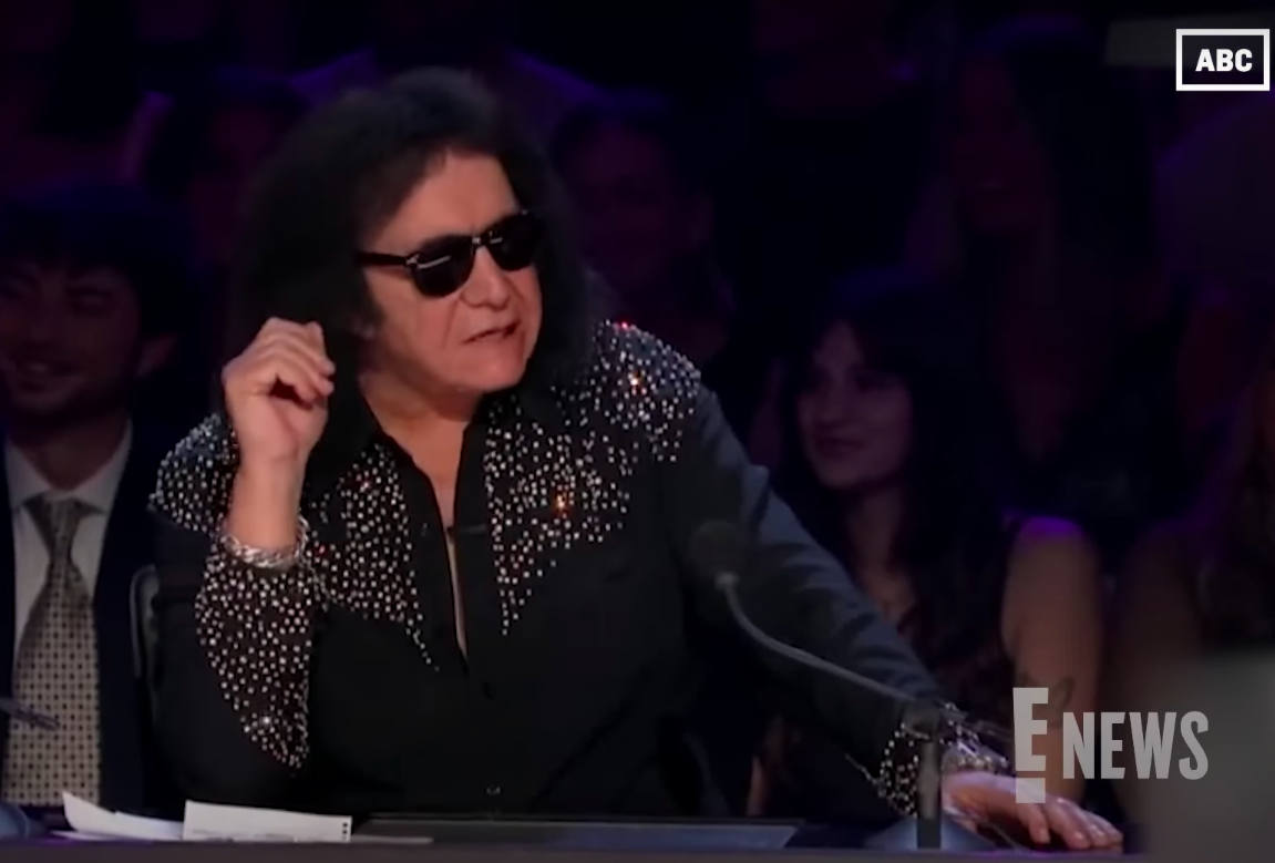 Gene Simmons providing feedback to Danny Amendola and Witney Carson during "DWTS," posted on October 9, 2024 | Source: YouTube/E! News