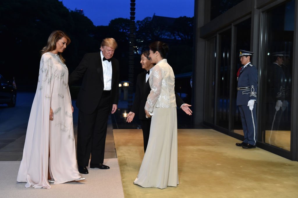 President Donald Trump and Melania Trump are greeted by Emperor Naruhito and Empress Masako at the Imperial Palace on May 27, 2019 | Photo: Getty Images