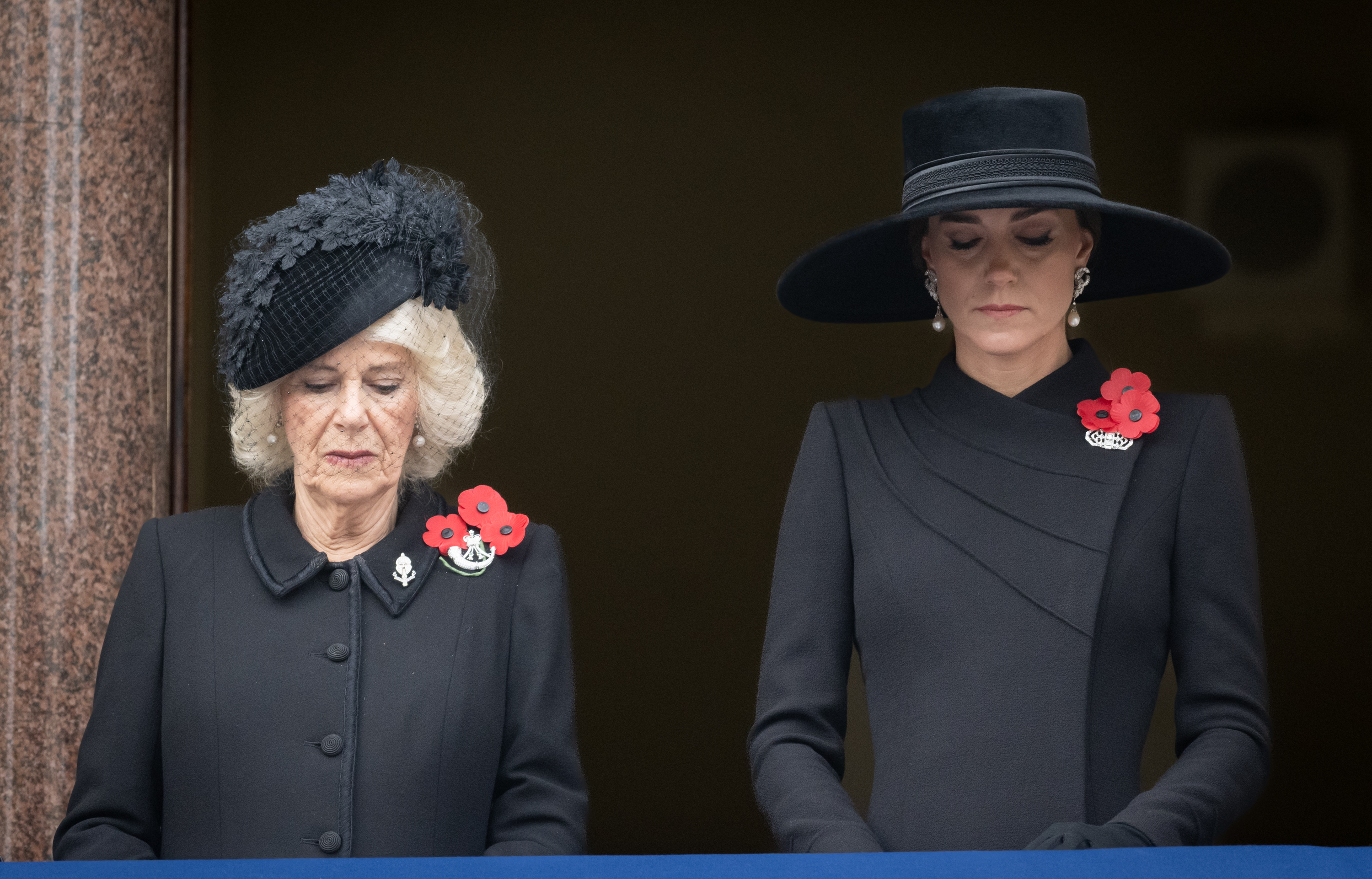 Queen Camilla and Princess Catherine at the National Service Of Remembrance at The Cenotaph in London, England on November 13, 2022. | Source: Getty Images