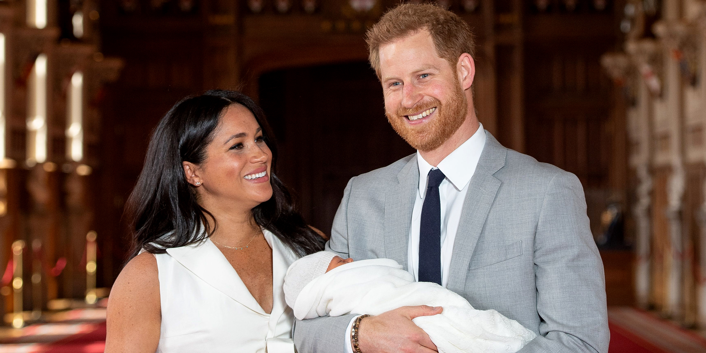 Prince Harry and Meghan Markle with their son, Archie | Source: Getty Images