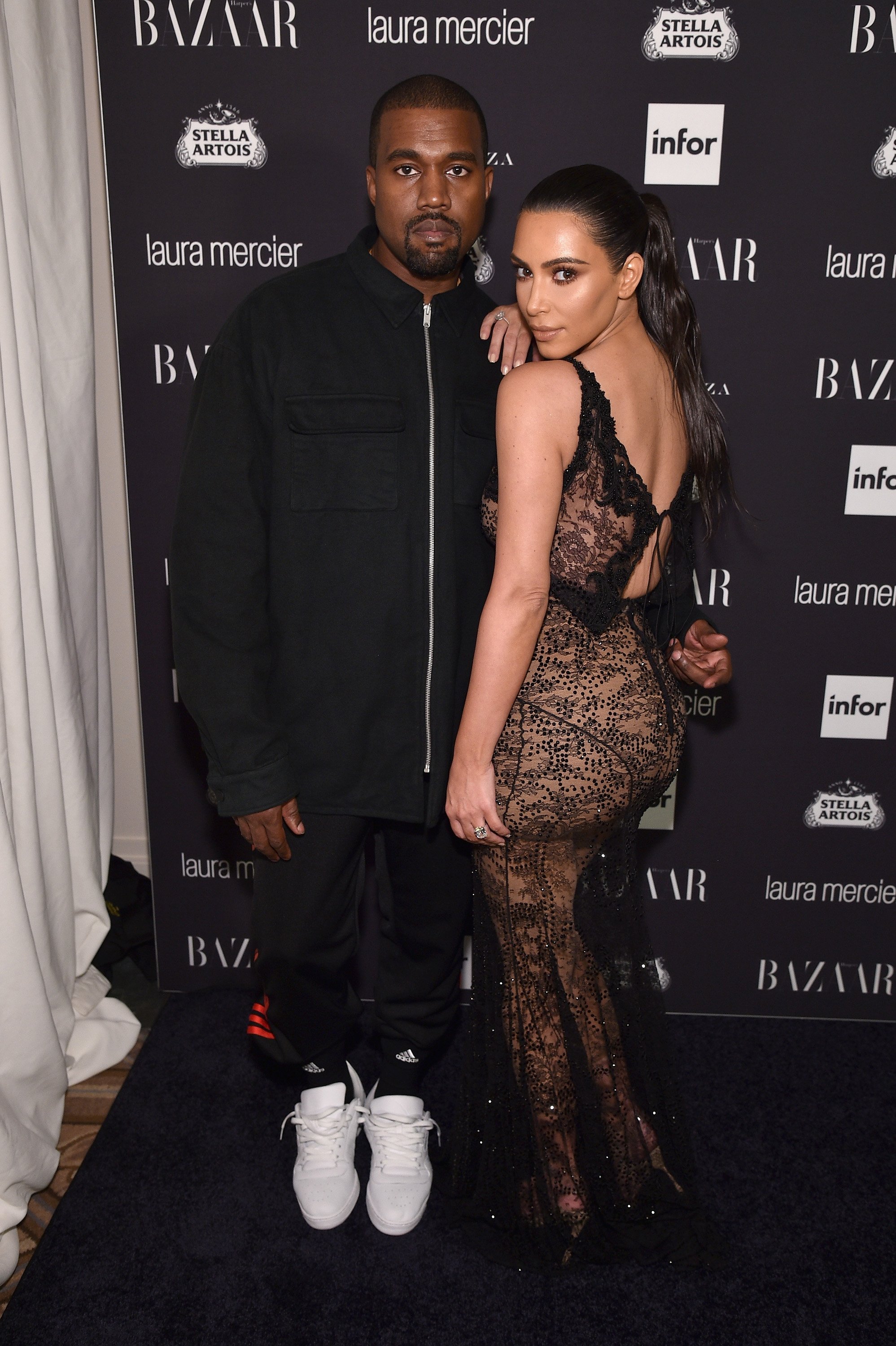 Kanye West and Kim Kardashian West attend Harper's Bazaar's celebration of "ICONS By Carine Roitfeld" on September 9, 2016, in New York City. | Source: Getty Images.