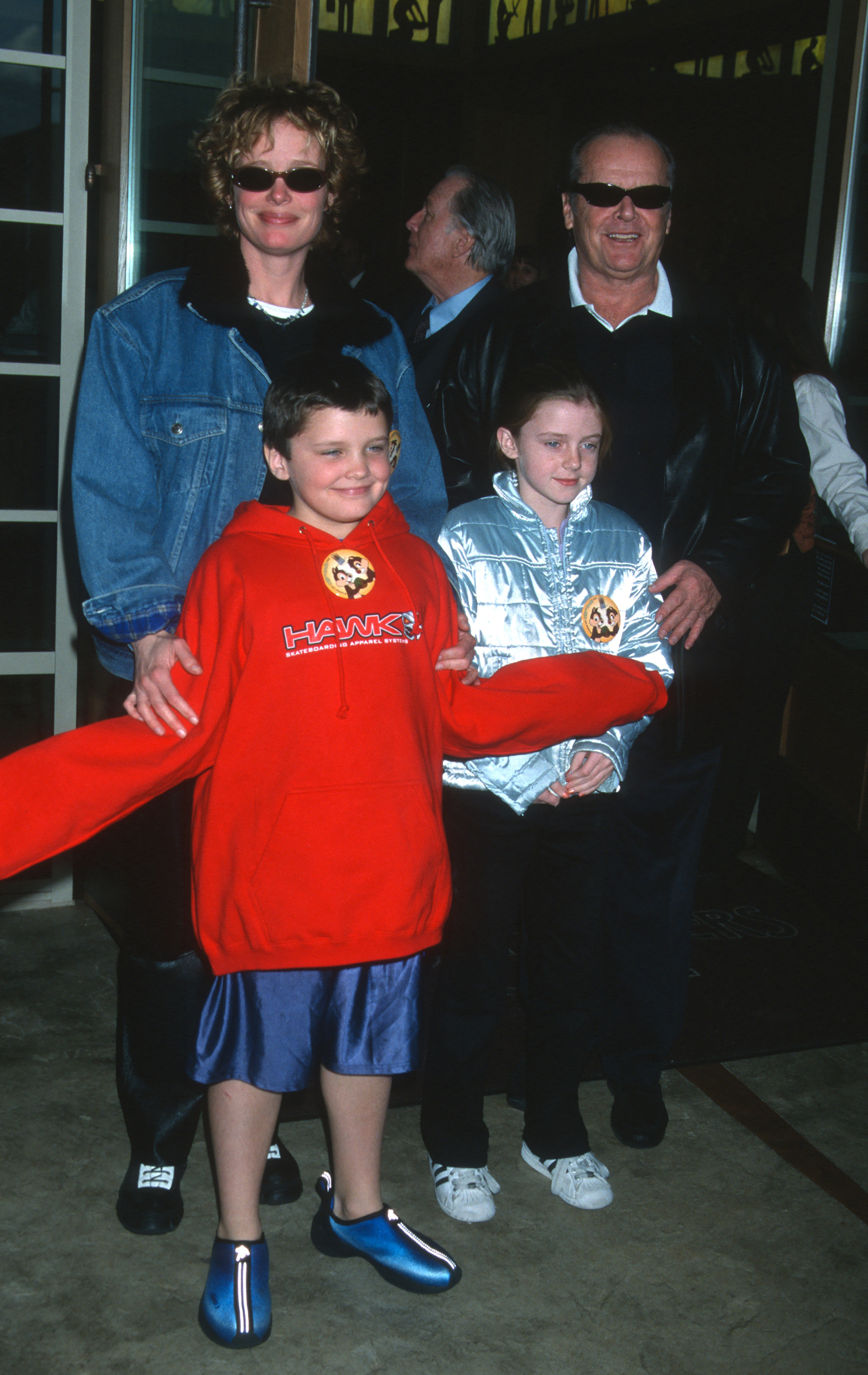 Rebecca Broussard and Jack Nicholson with their kids, Ray and Lorraine Nicholson, at the grand opening of Disney's California Adventure at Disneyland in Anaheim, California on February 5, 2001. | Source: Getty Images