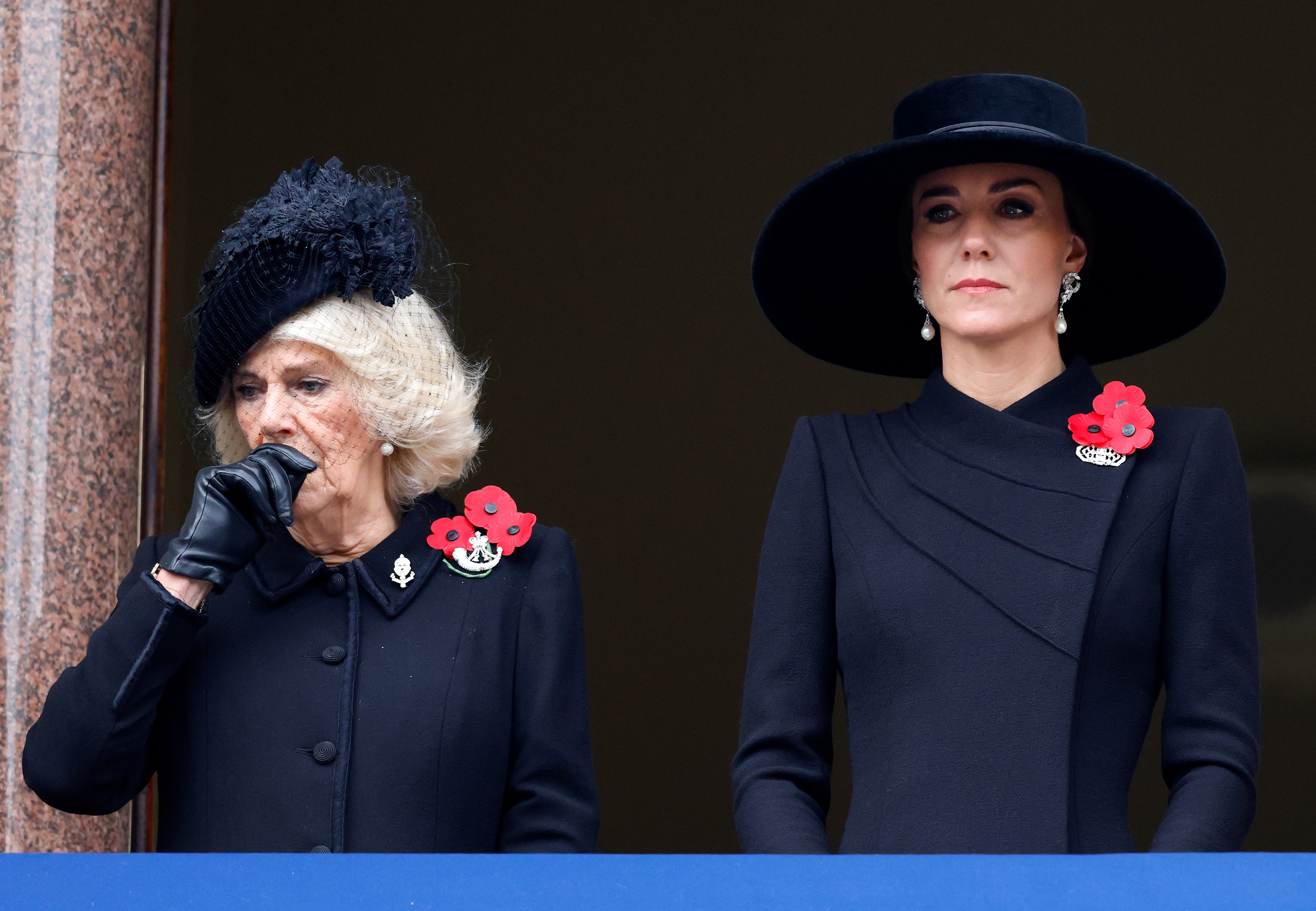 Queen Camilla and Princess Catherine attend the National Service of Remembrance at The Cenotaph on November 13, 2022 in London, England | Source: Getty Images