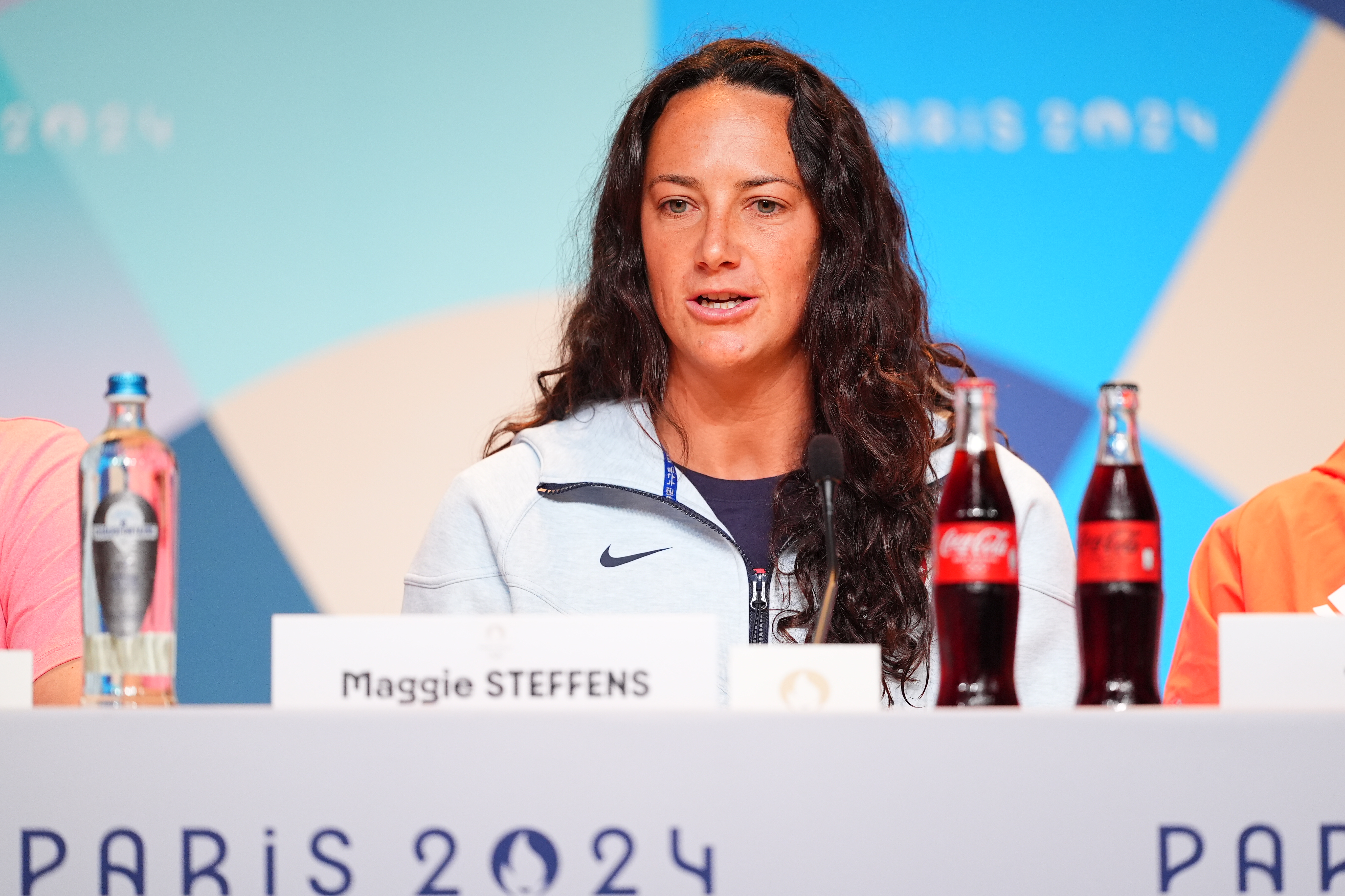 US water polo player Maggie Steffens on July 25, 2024, in Paris, France | Source: Getty Images