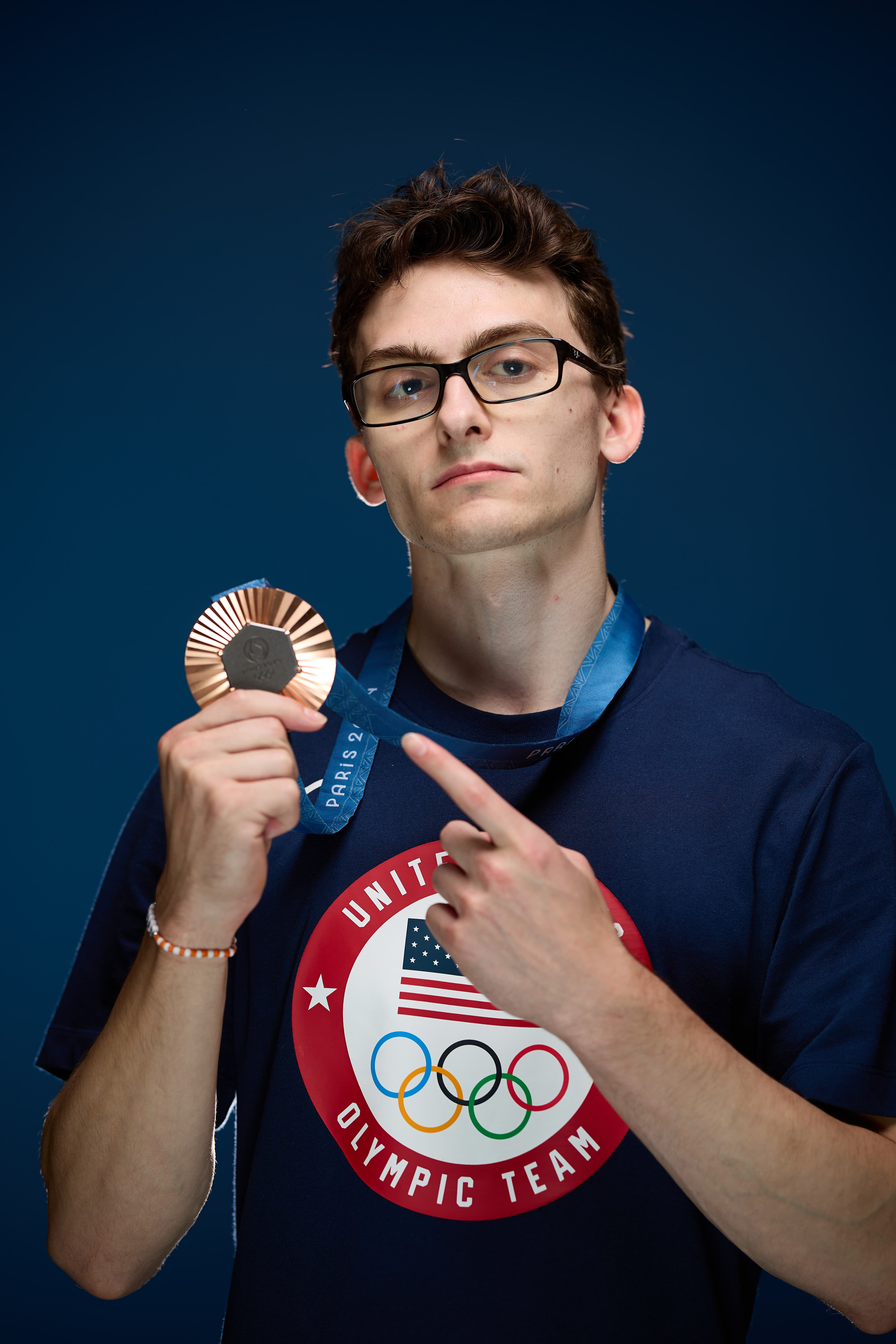 Stephen Nedoroscik poses at the USA House on July 30, 2024 | Source: Getty Images