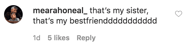 Me'arah O'Neal commented on photos of Amirah O'Neal in a black crop top and matching biker shorts | Source: Instagram.com/amirahoneal