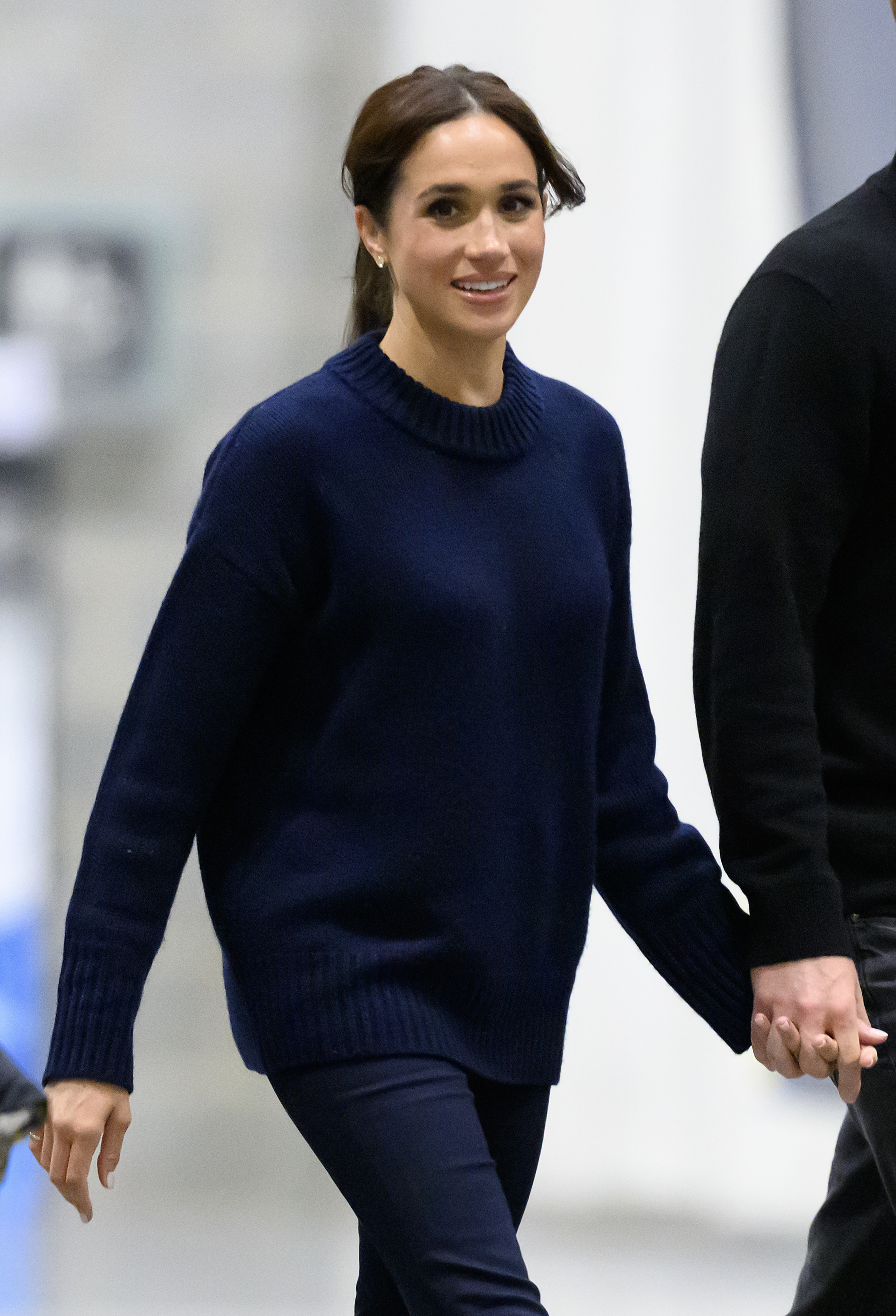 Meghan Markle at the wheelchair basketball event during the Invictus Games in Vancouver, British Columbia on February 9, 2025. | Source: Getty Images