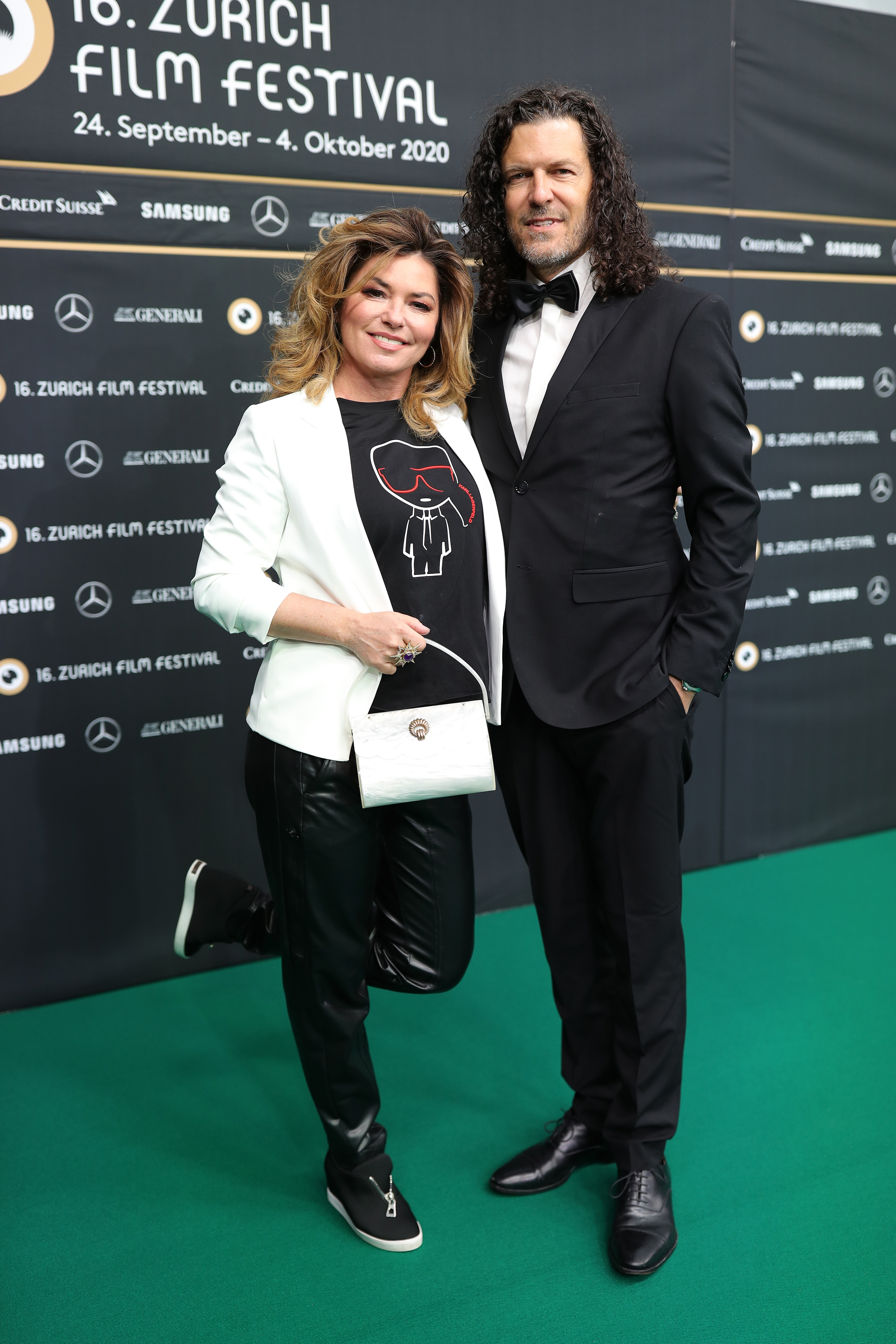 Shania Twain and Frederic Thiebaud attend the "Who you gonna call" photocall on September 26, 2020 | Source: Getty Images