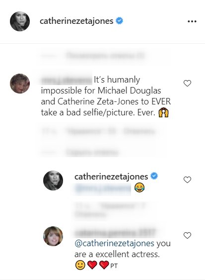 Fans comment on Catherine Zeta-Jones' recent post on social media. | Photo: Instagram/catherinezetajones