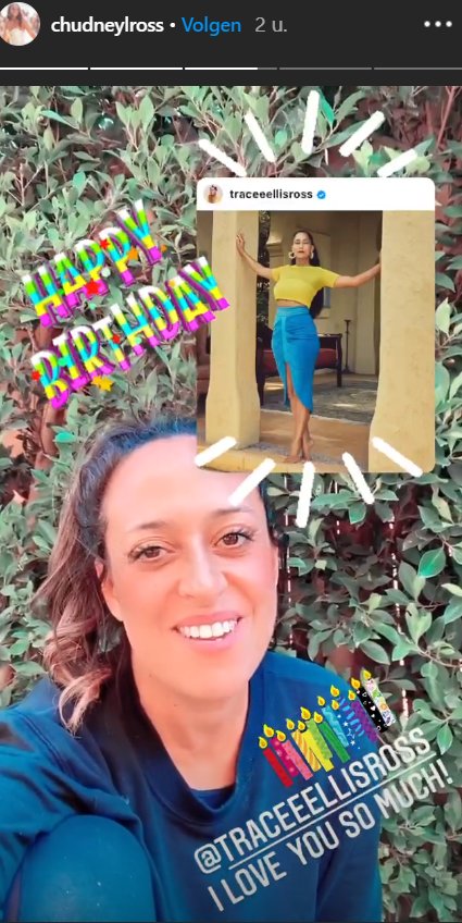 A post of Diana Ross's daughter, Chudney Ross wishing her sister, Tracee Ellis Ross, a happy birthday on her instagram | Photo: Instagram/chudneylross