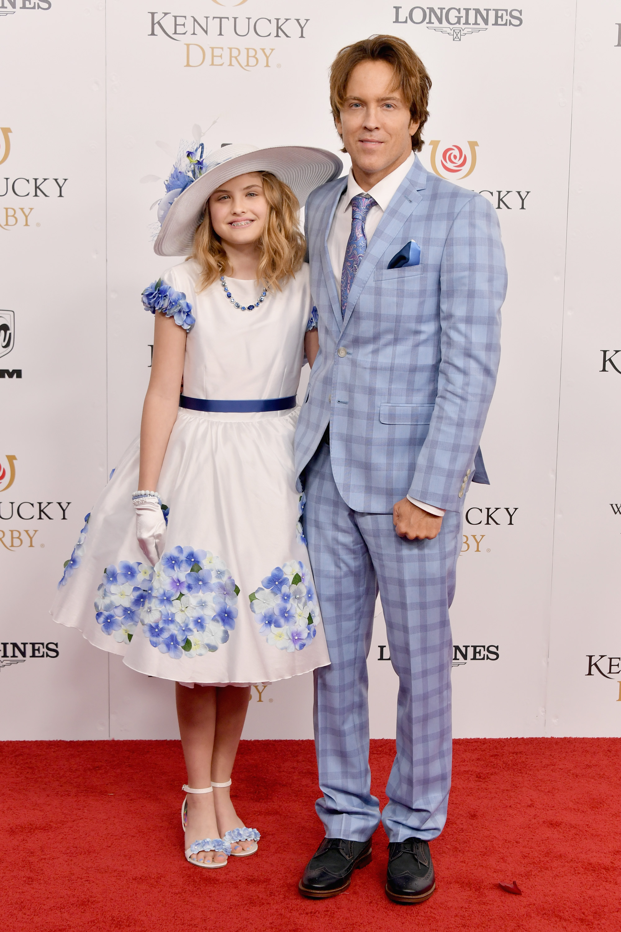 Dannielynn Birkhead and Larry Birkhead attend Kentucky Derby 144 on May 5, 2018, in Louisville, Kentucky.