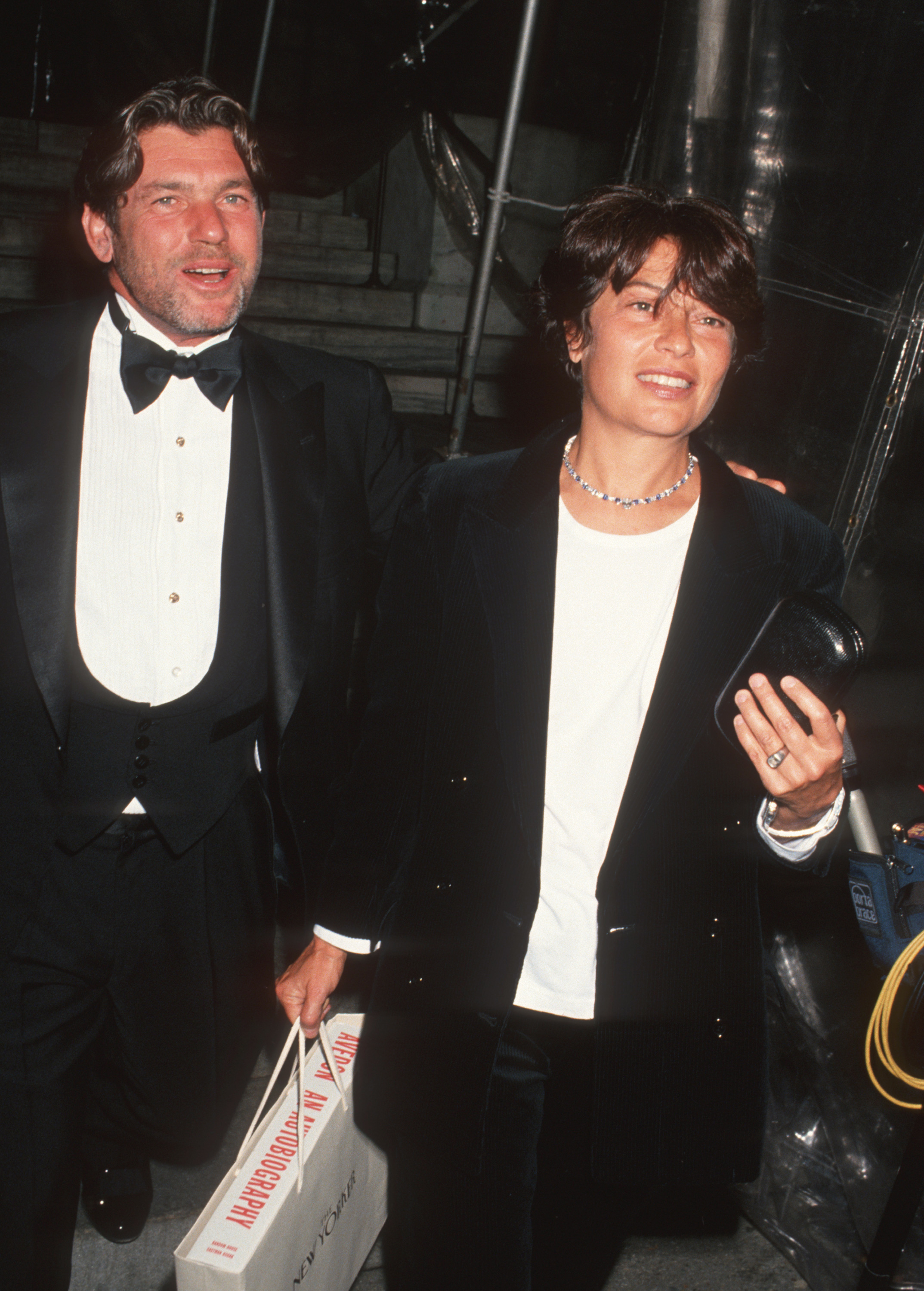 Jann Wenner and Jane Schindelheim at the Dinner Party Honoring Richard Avedon Hosted by Random House and The New Yorker on September 27, 1993, in New York City. | Source: Getty Images