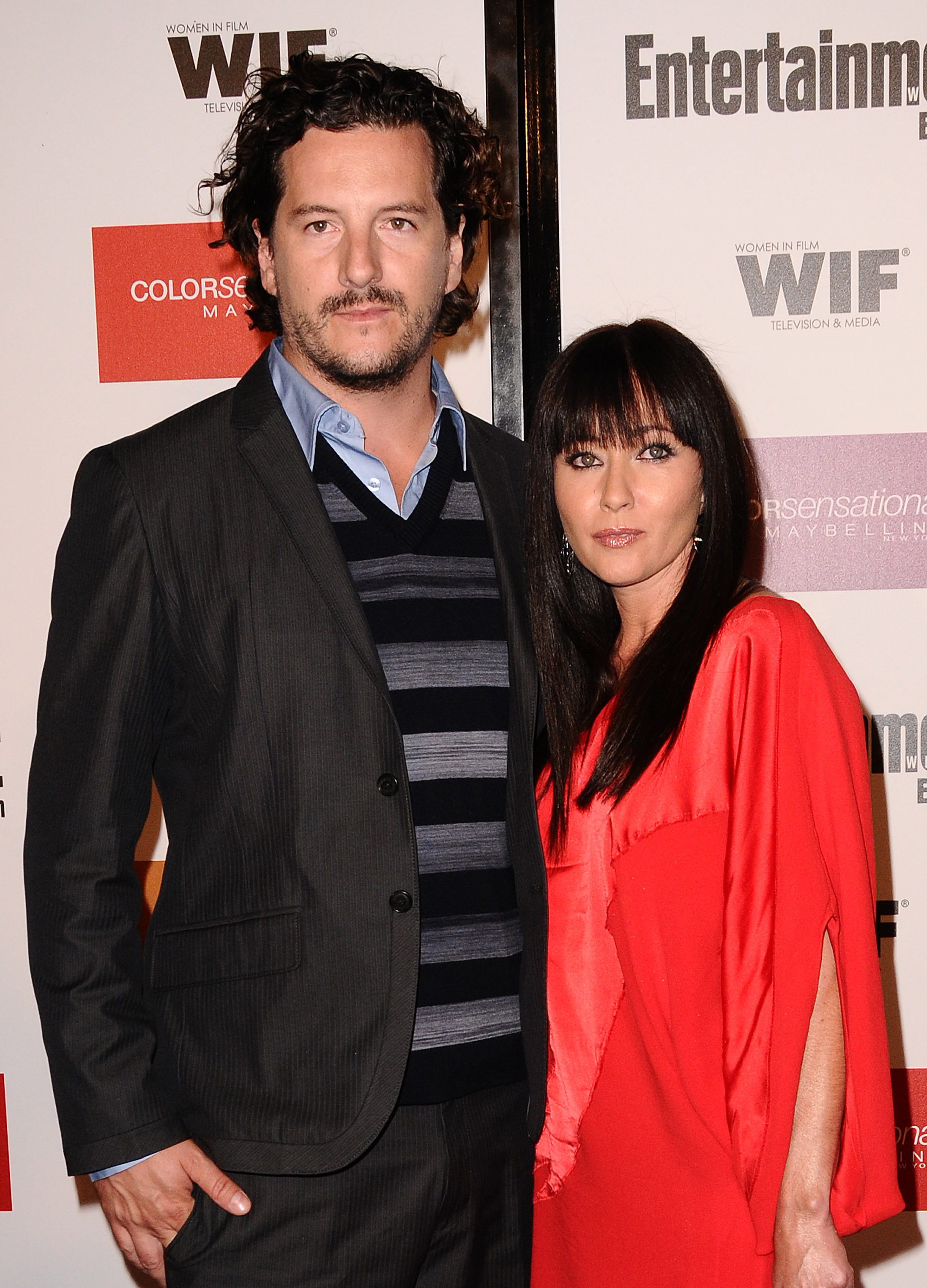 Kurt Iswarienko and Shannen Doherty attend Entertainment Weekly And Women In Films 7th annual pre-Emmy party in West Hollywood, California, on September 17, 2009. | Source: Getty Images