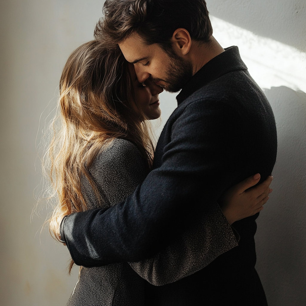 Man and a woman hugging | Source: Midjourney