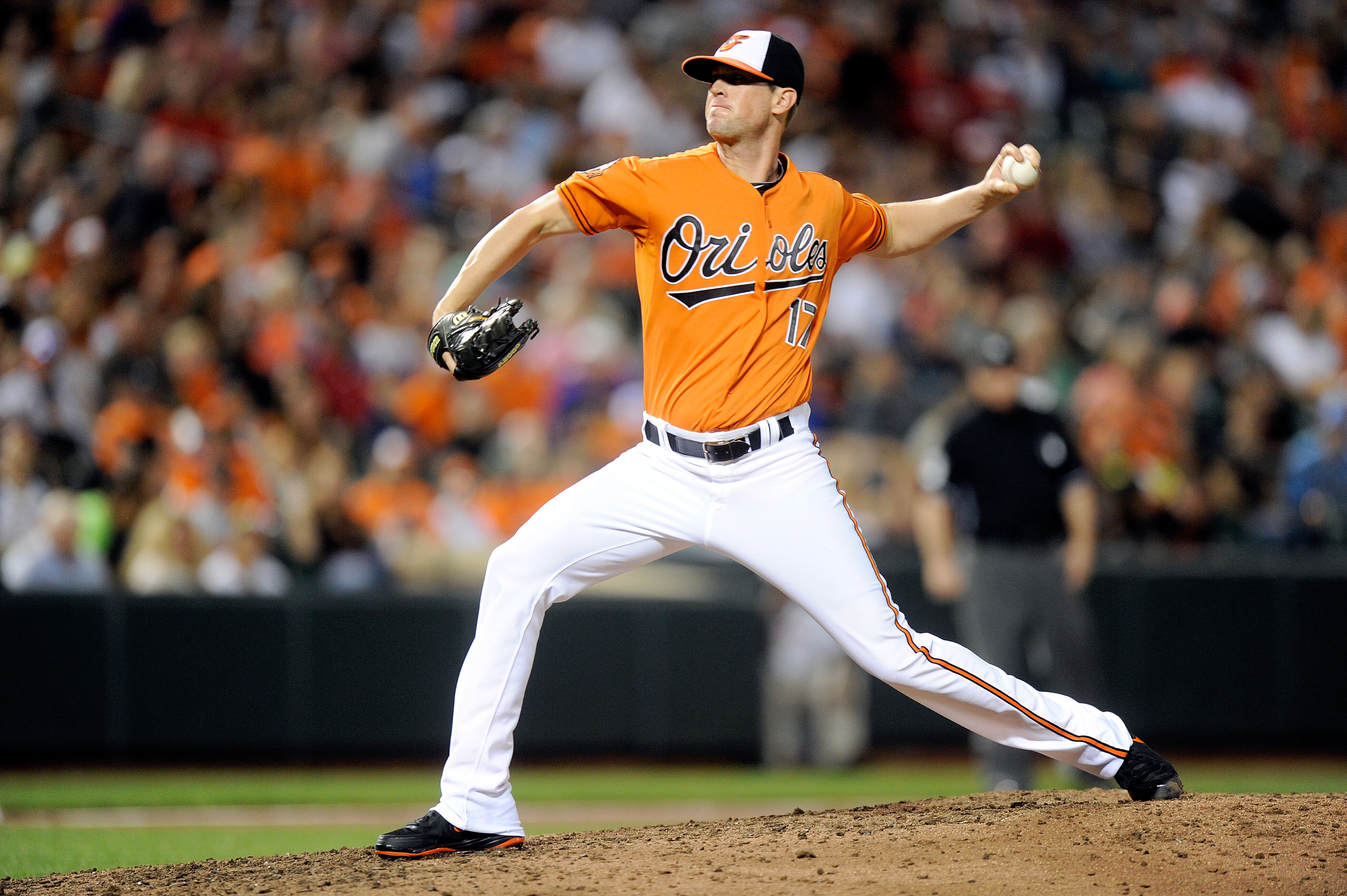 Brian Matusz of the Baltimore Orioles pitches against the Seattle Mariners at Oriole Park at Camden Yards in Baltimore, Maryland, on August 2, 2014 | Source: Getty Images