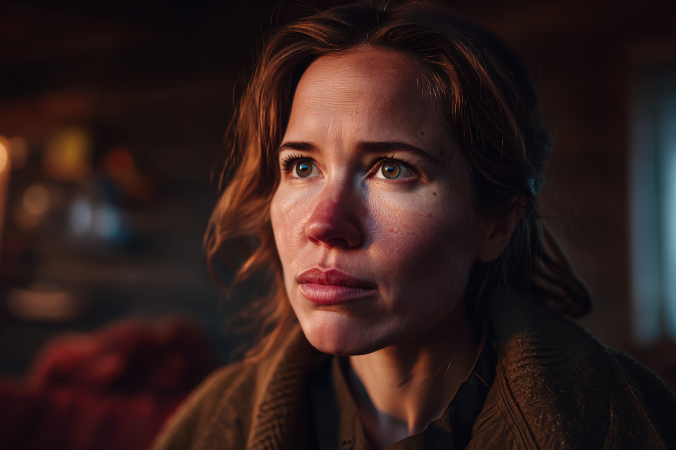 A sad and thoughtful woman | Source: Midjourney