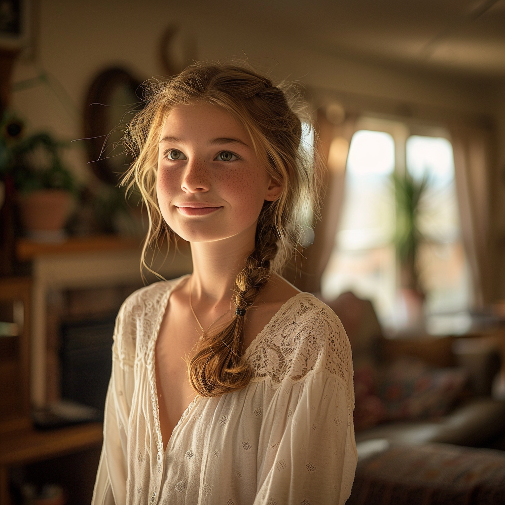 A delighted teenage girl | Source: Midjourney