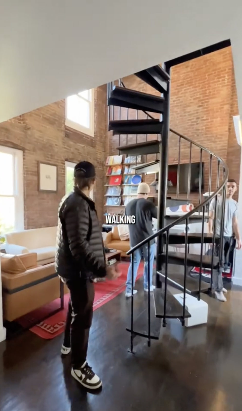 A photo of Deacon Phillippe's spiral staircase inside his apartment in West Village, New York posted on November 15, 2023 | Source: TikTok/calebwsimpson