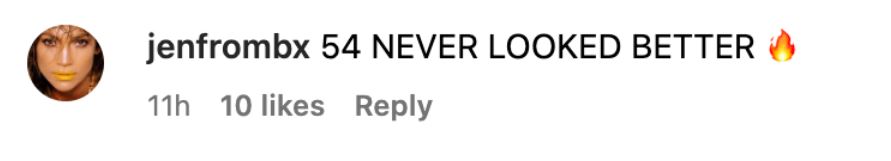 A fan comments on Jennifer Lopez’s social media. | Source: Instagram/jlo