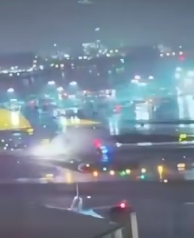 A still taken from video footage showing the crash in real-time, posted on March 23, 2026. | Source: Facebook/Mike Masco