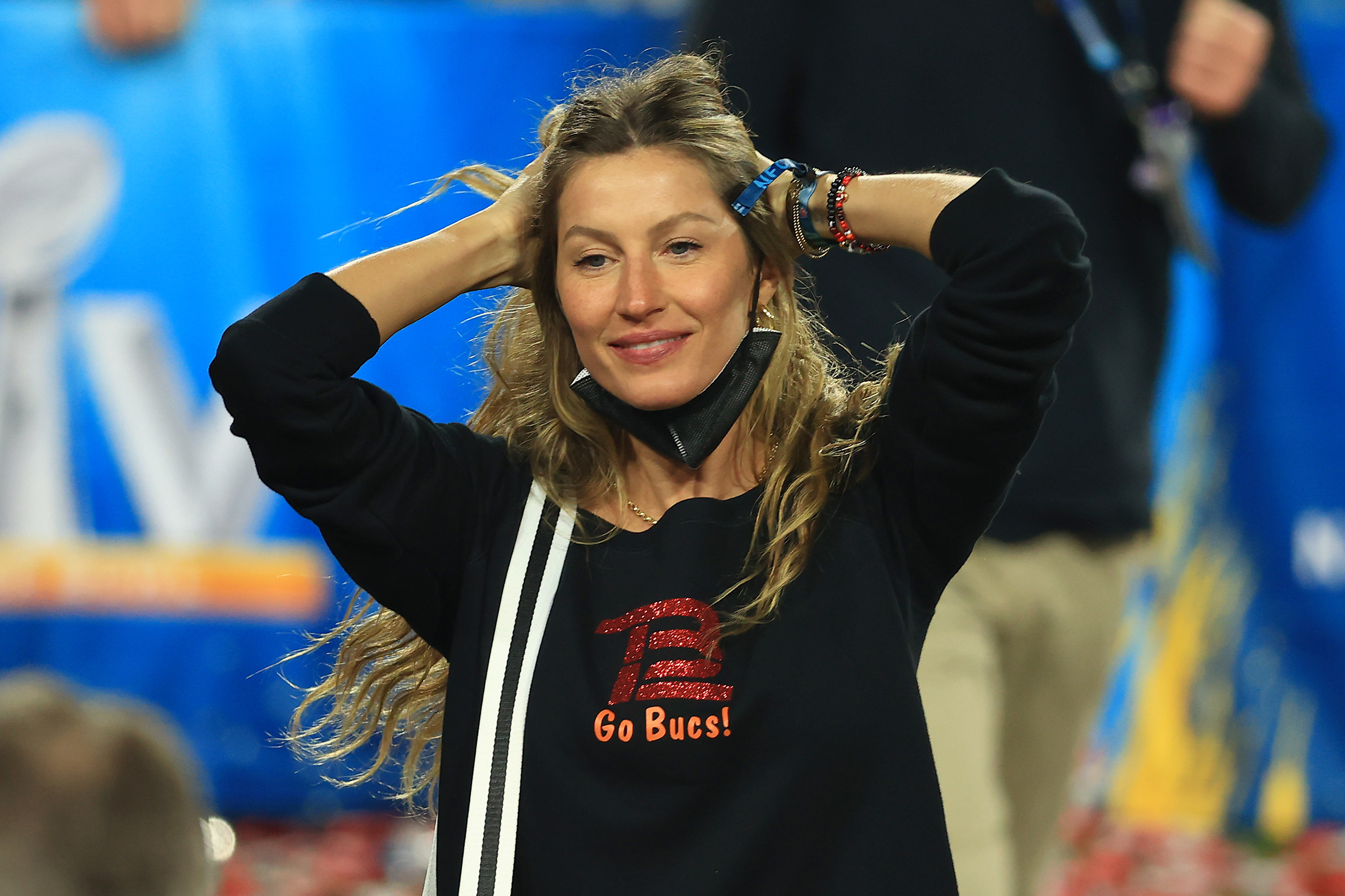 Gisele Bündchen at Raymond James Stadium in Tampa, Florida on February 7, 2021 | Source: Getty Images