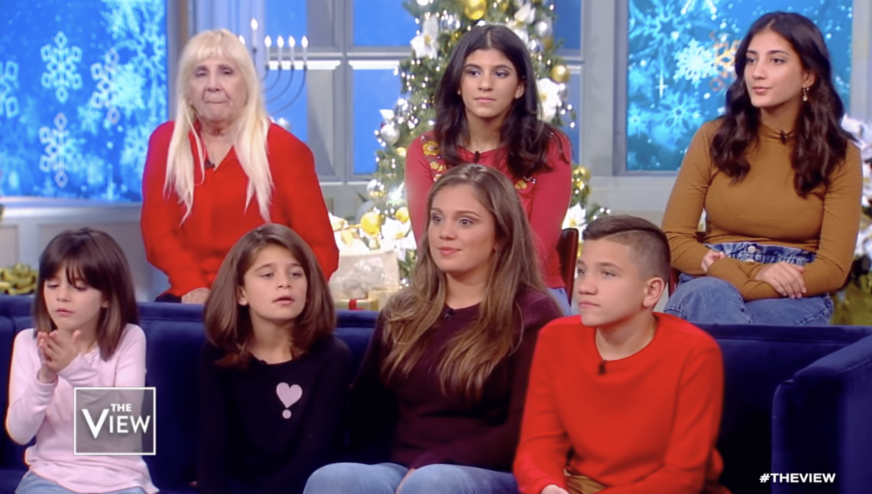 Samantha, her five younger siblings and their grandmother share their story with "The View." | Photo: YouTube.com/The View