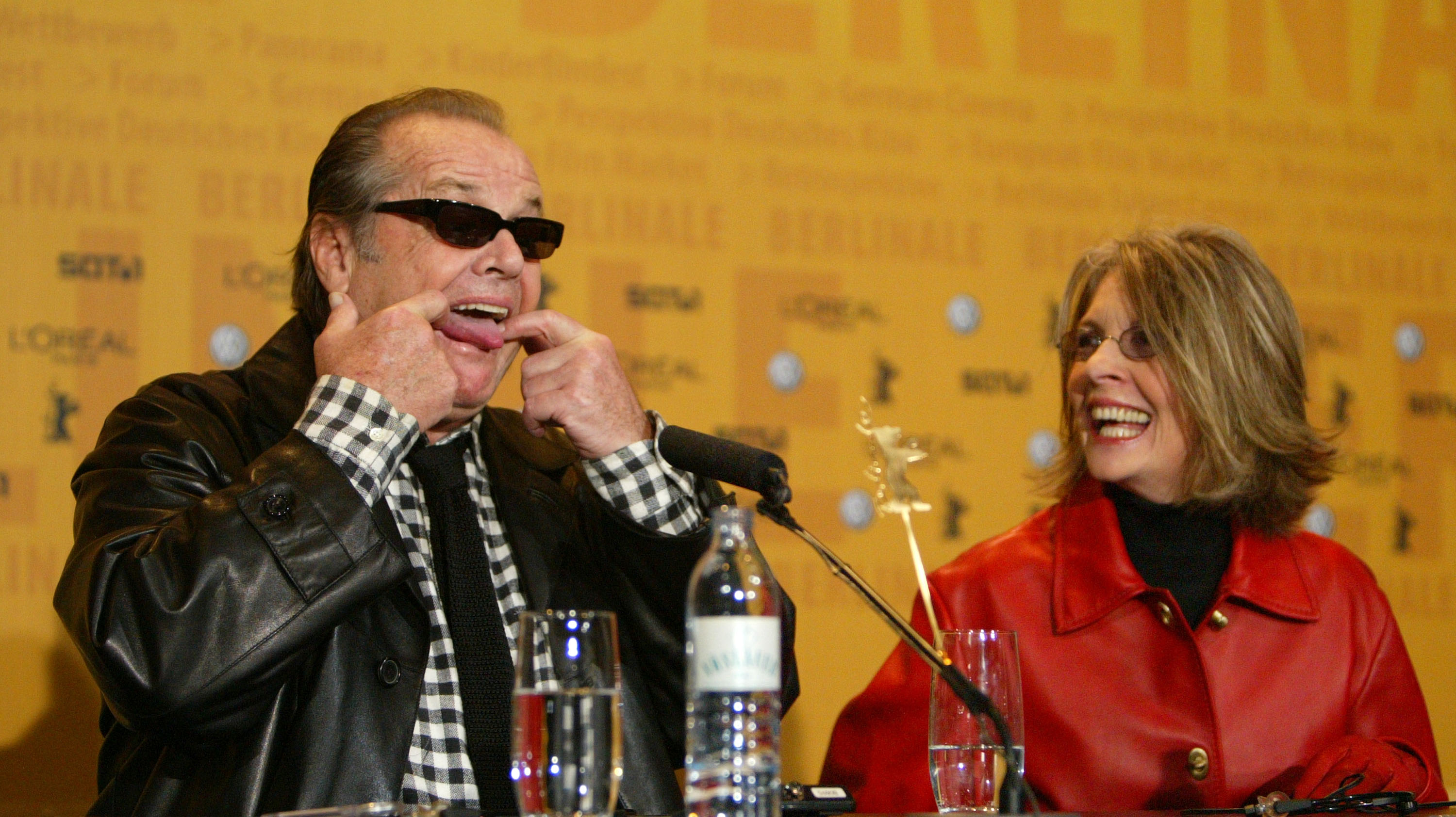 Jack Nicholson and Diane Keaton attend the news conference to "Something's Gotta Give" at the 54th annual Berlinale International Film Festival on February 6, 2004 | Source: Getty Images