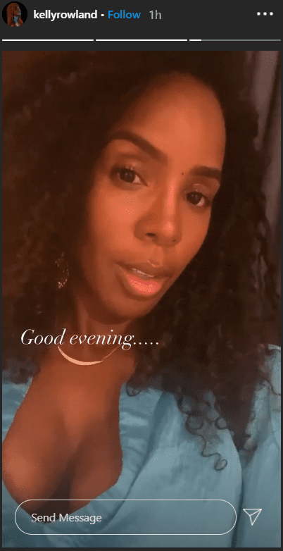 Former Destiny's Child singer Kelly Rowland's recent Instagram Story selfie showing off her pregnancy glow. | Photo: instagram.com/kellyrowland