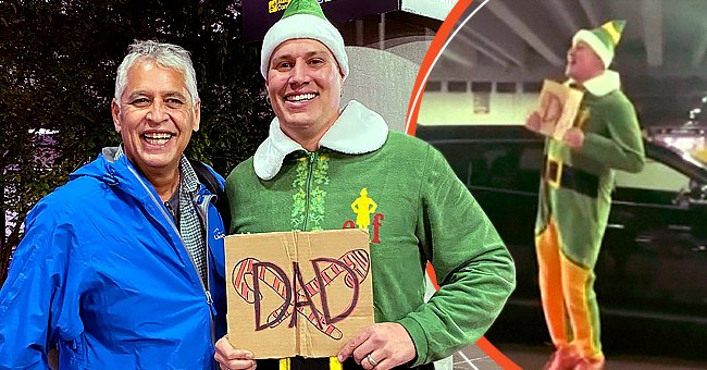 Photo of Doug Henning dressed as an elf with his dad | Photo: Instagram/finnandboonthego