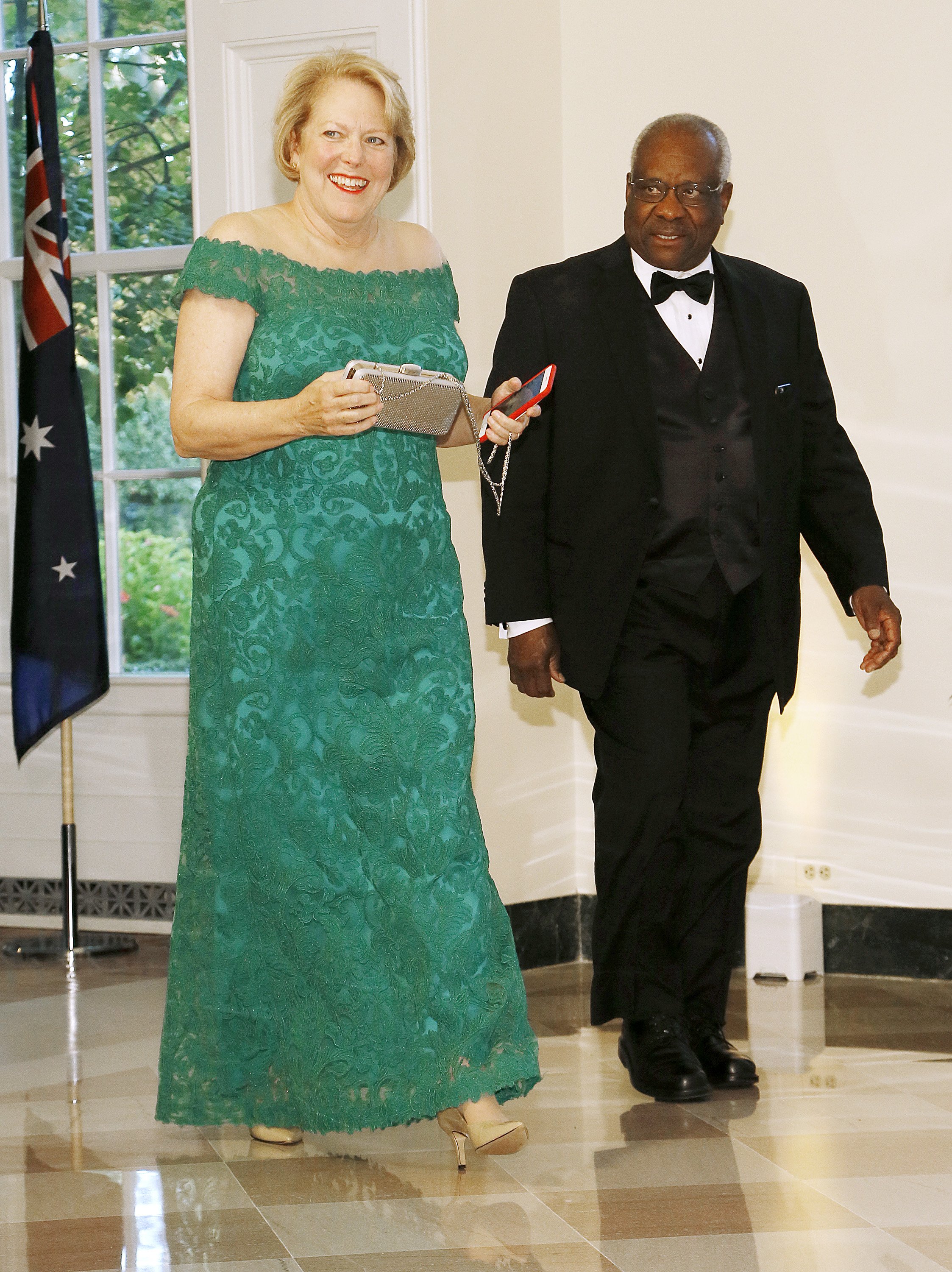 Supreme Court Justice Clarence Thomas and Virginia Thomas arriving for the State Dinner at The White House honoring Australian PM Morrison in Washington, DC | Source: Getty Images