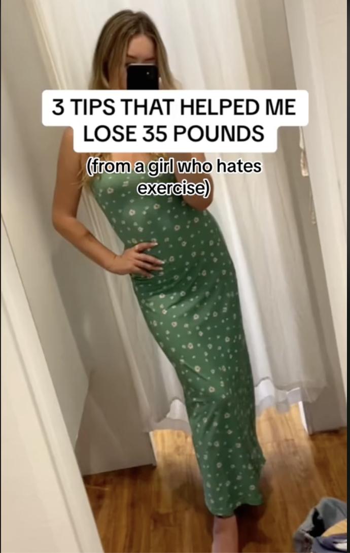 Colleen after she lost 35 pounds | Source: tiktok.com/@queenxxcolleen