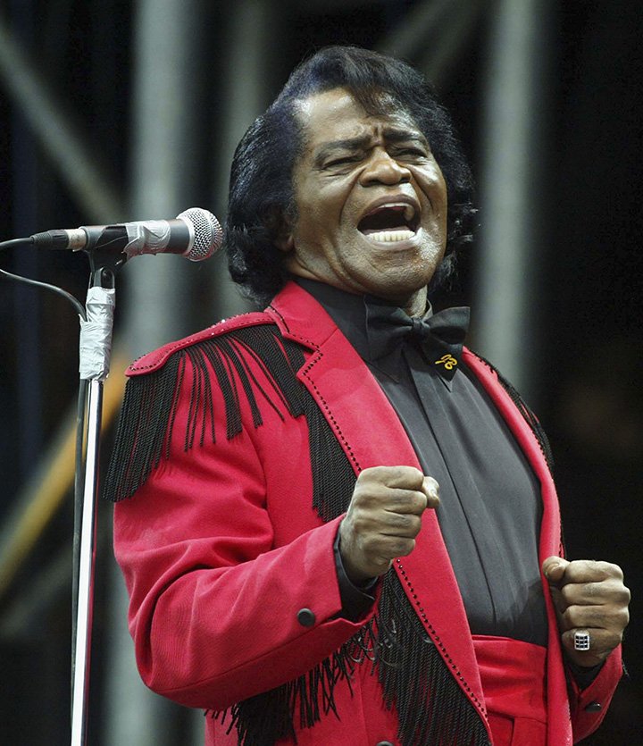 James Brown on the Pyramid Stage during the third and final day of the Glastonbury Festival 2004 at Worthy Farm, Pilton on June 27, 2004 in Somerset, England. I Image: Getty Images.