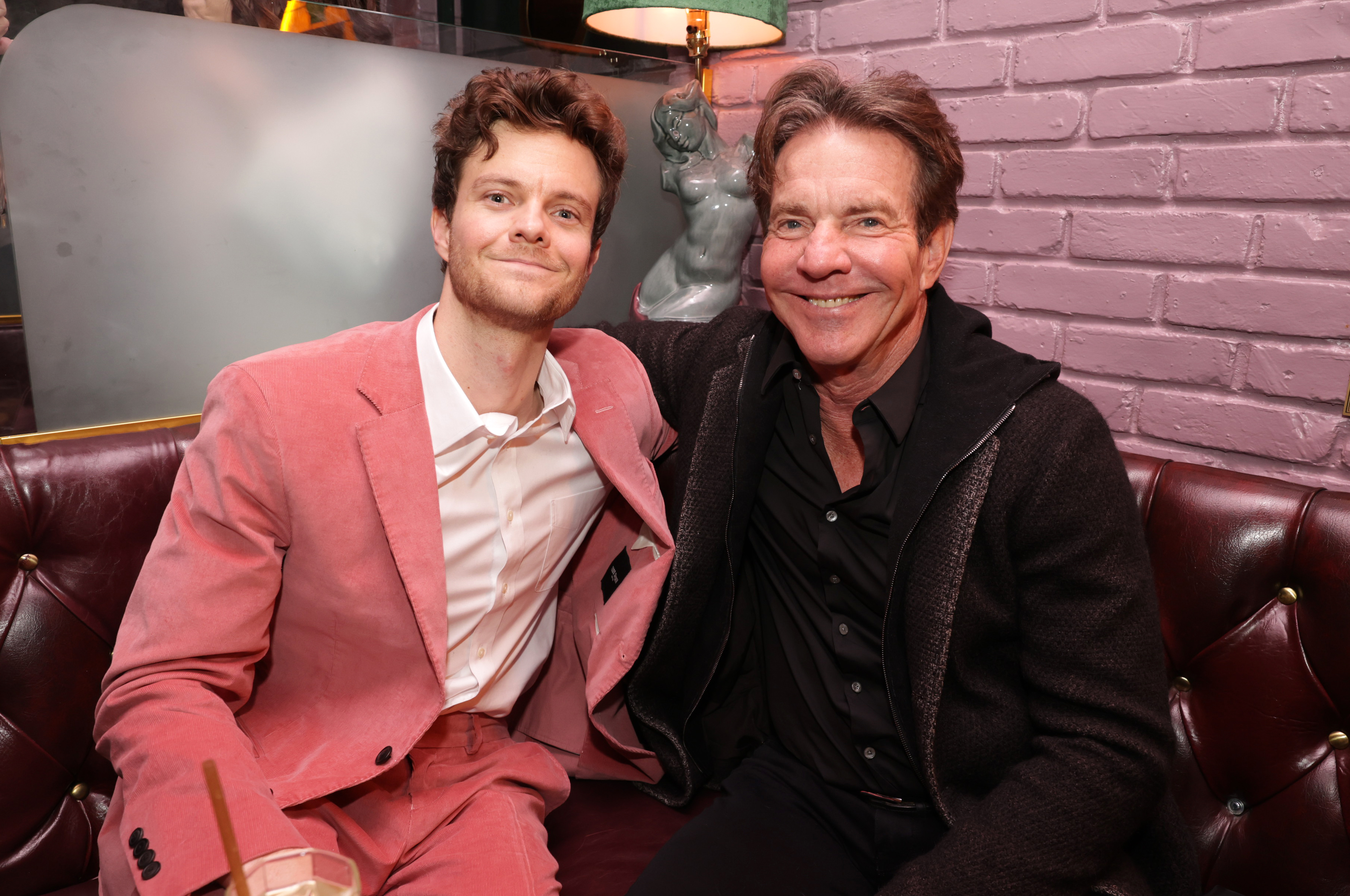 Jack Quaid and Dennis Quaid attend the UTA’s 2024 Golden Globe after-party on January 7, 2024 in Beverly Hills, California | Source: Getty Images
